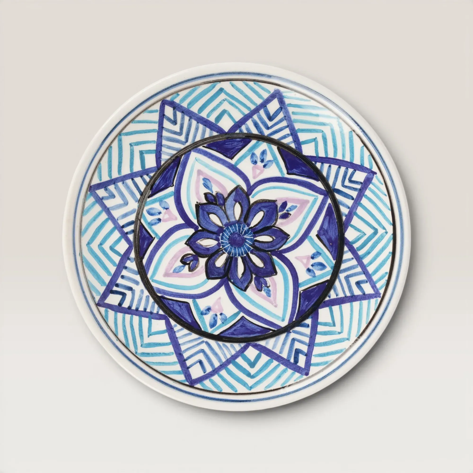 Handmade Ceramic Hanging Plate with Custom Size Options