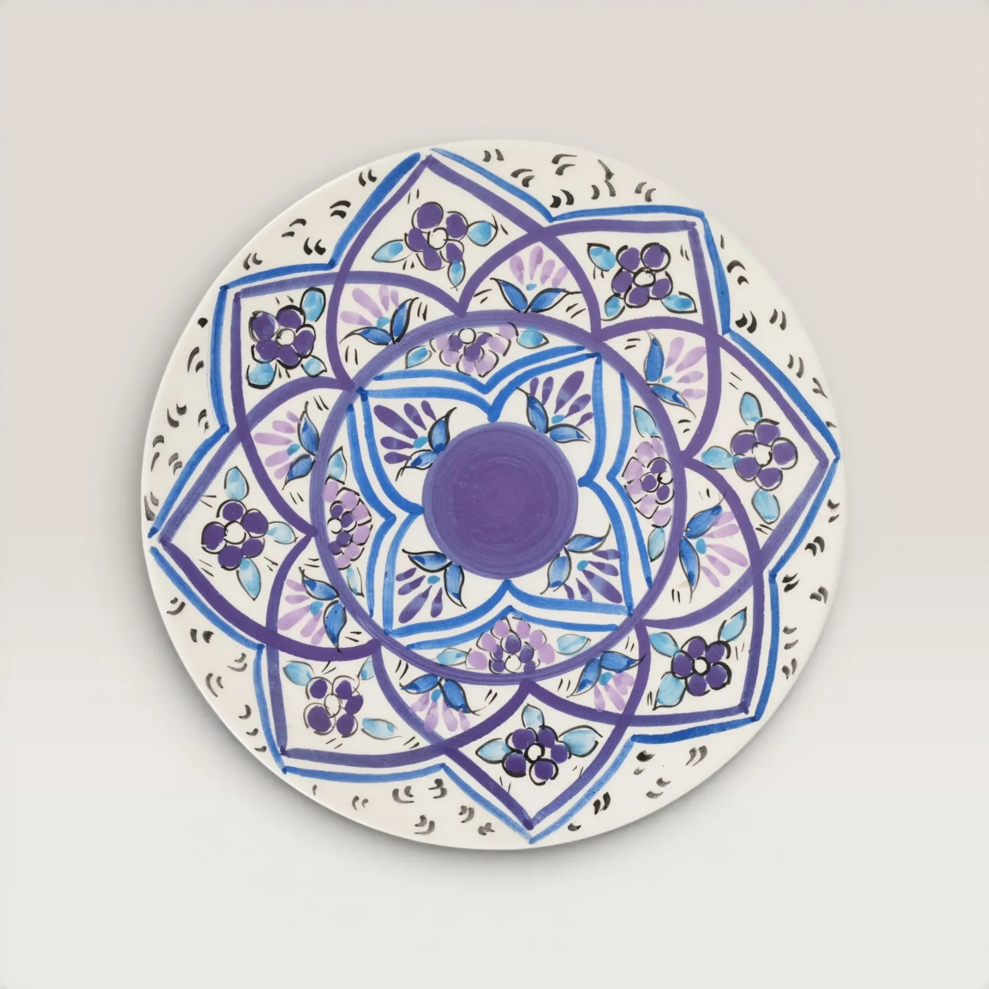 Handmade Ceramic Hanging Plate with Custom Size Options