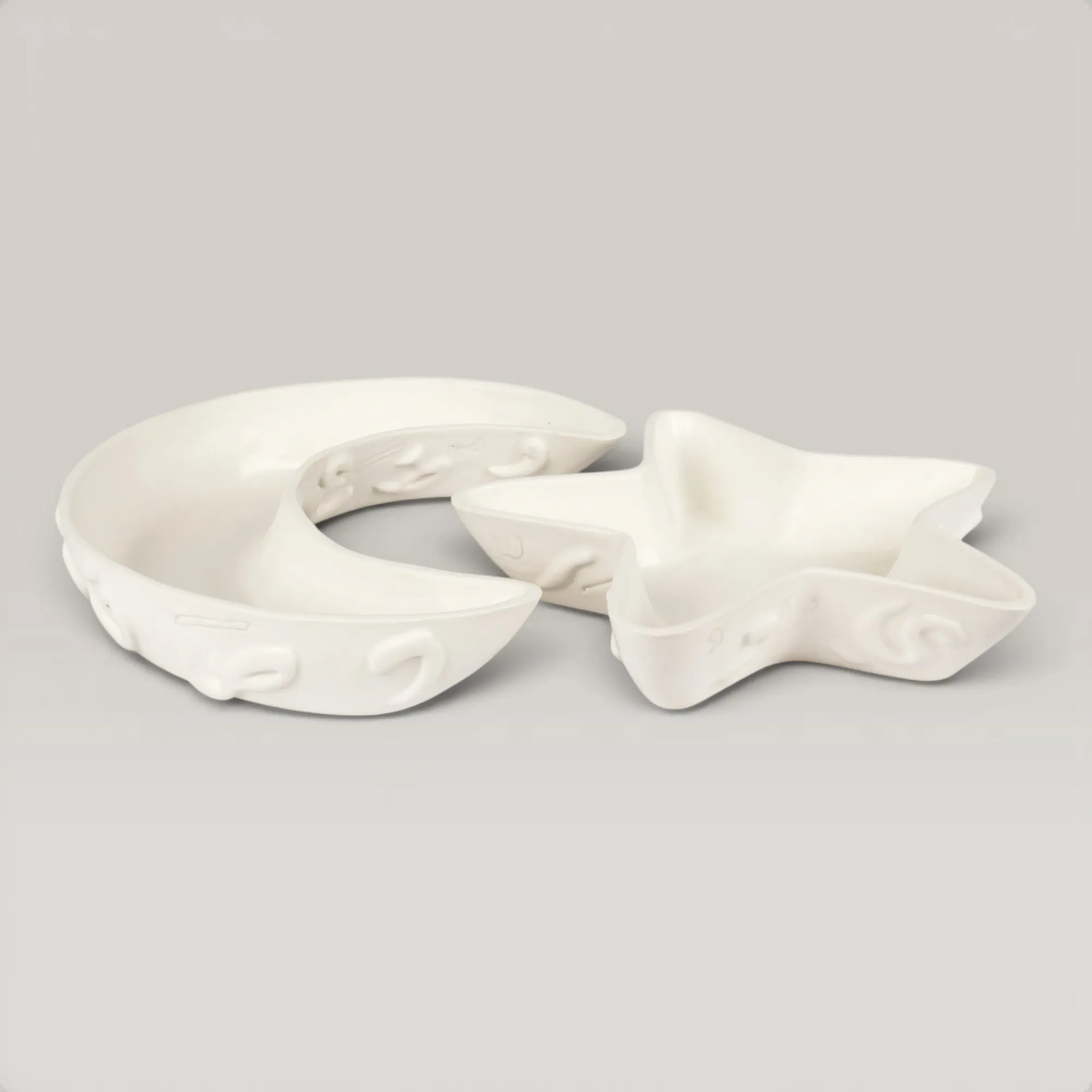 Handmade Ceramic Crescent & Star Plate with Custom Size Options