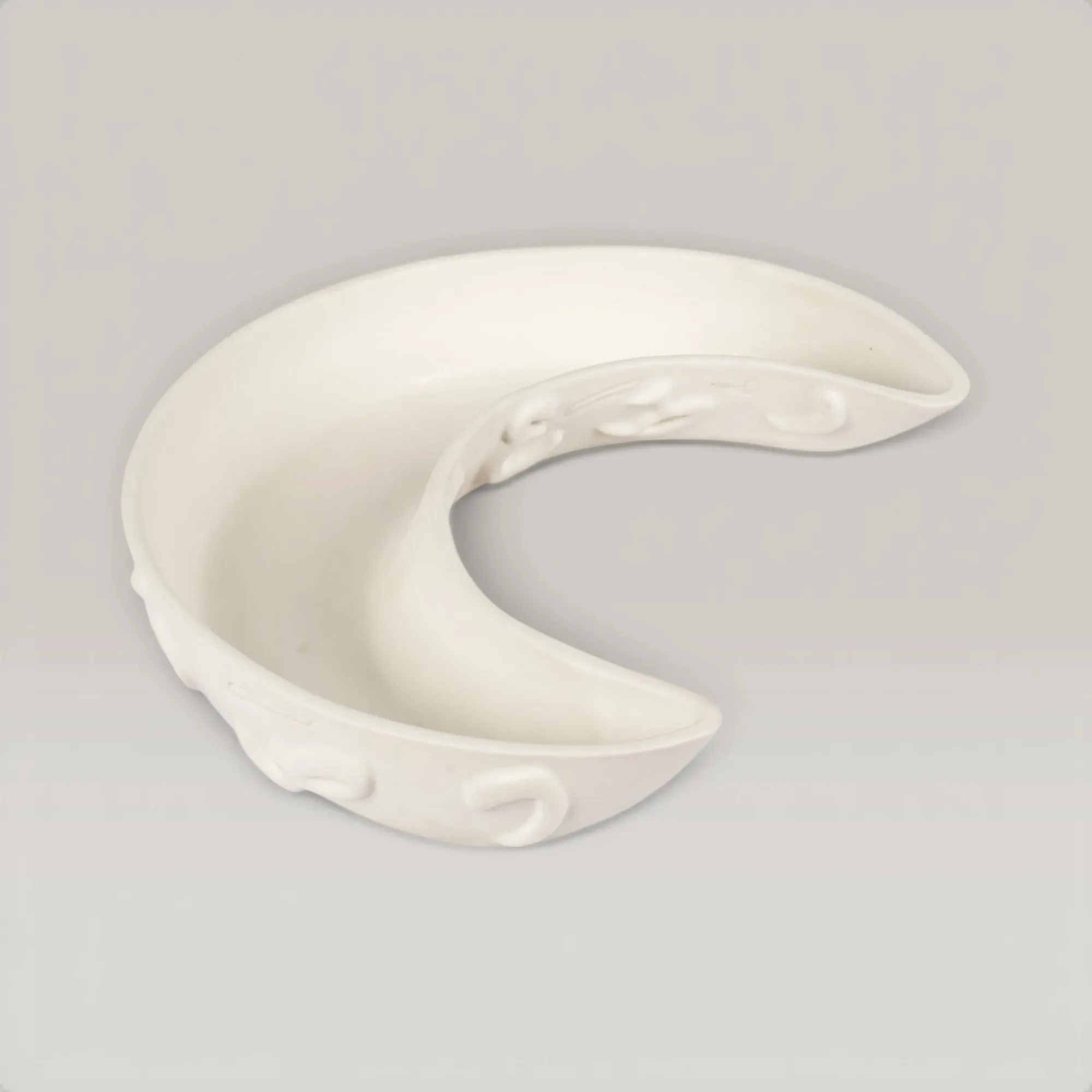 Handmade Ceramic Crescent Plate with Custom Size Options