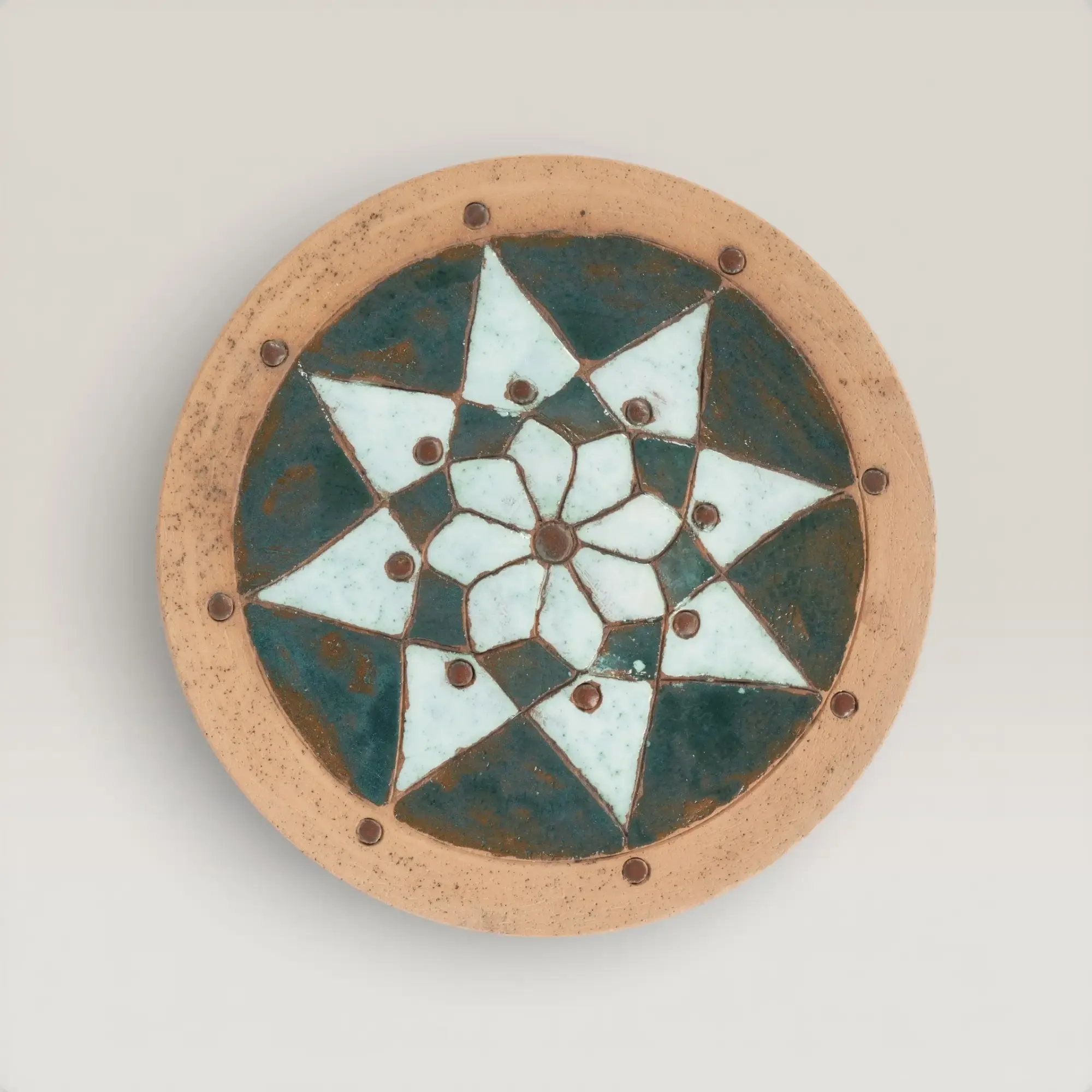 Handmade Ceramic Hanging Plate for Table and Home Decor