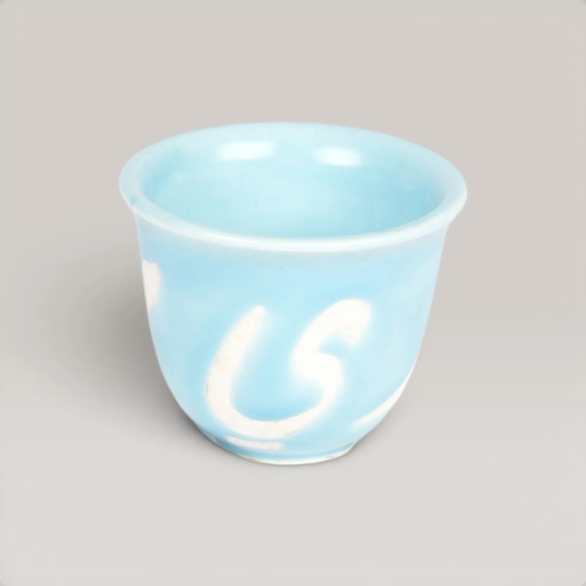 Handmade Ceramic Arabic Coffee Cup with Custom Size Options