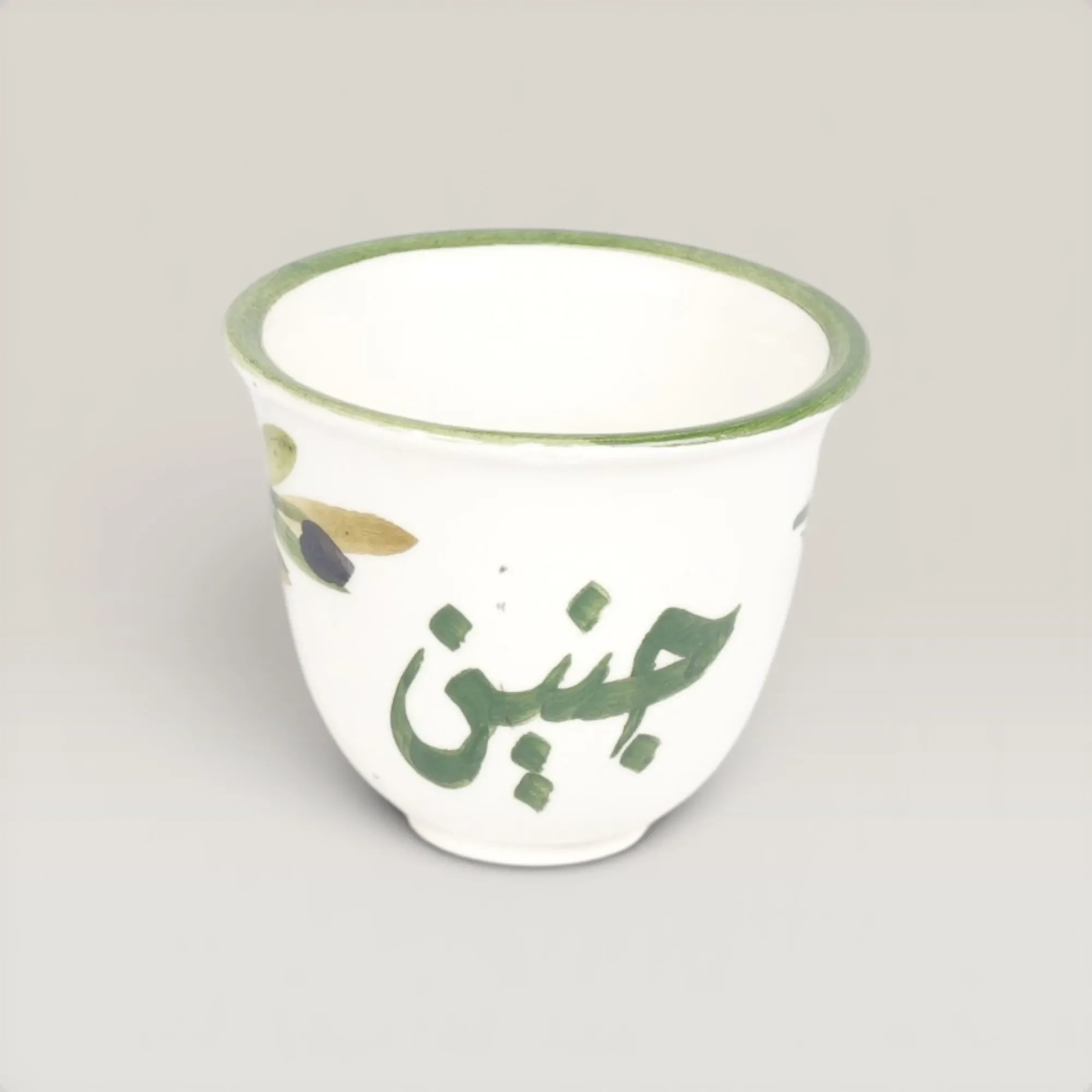 Handmade Ceramic Arabic Coffee Cup with Custom Size Options