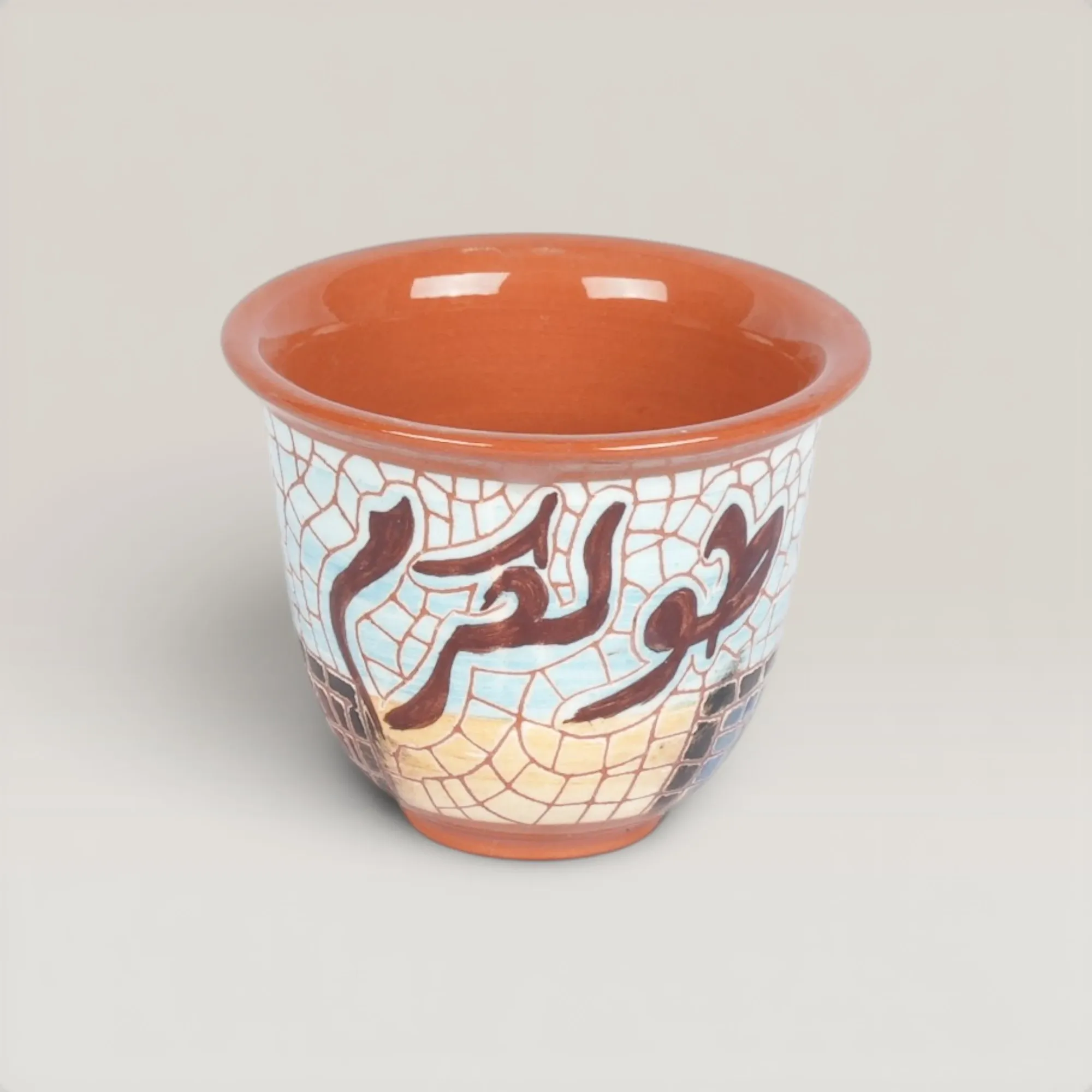 Handmade Ceramic Arabic Coffee Cup with Custom Size Options