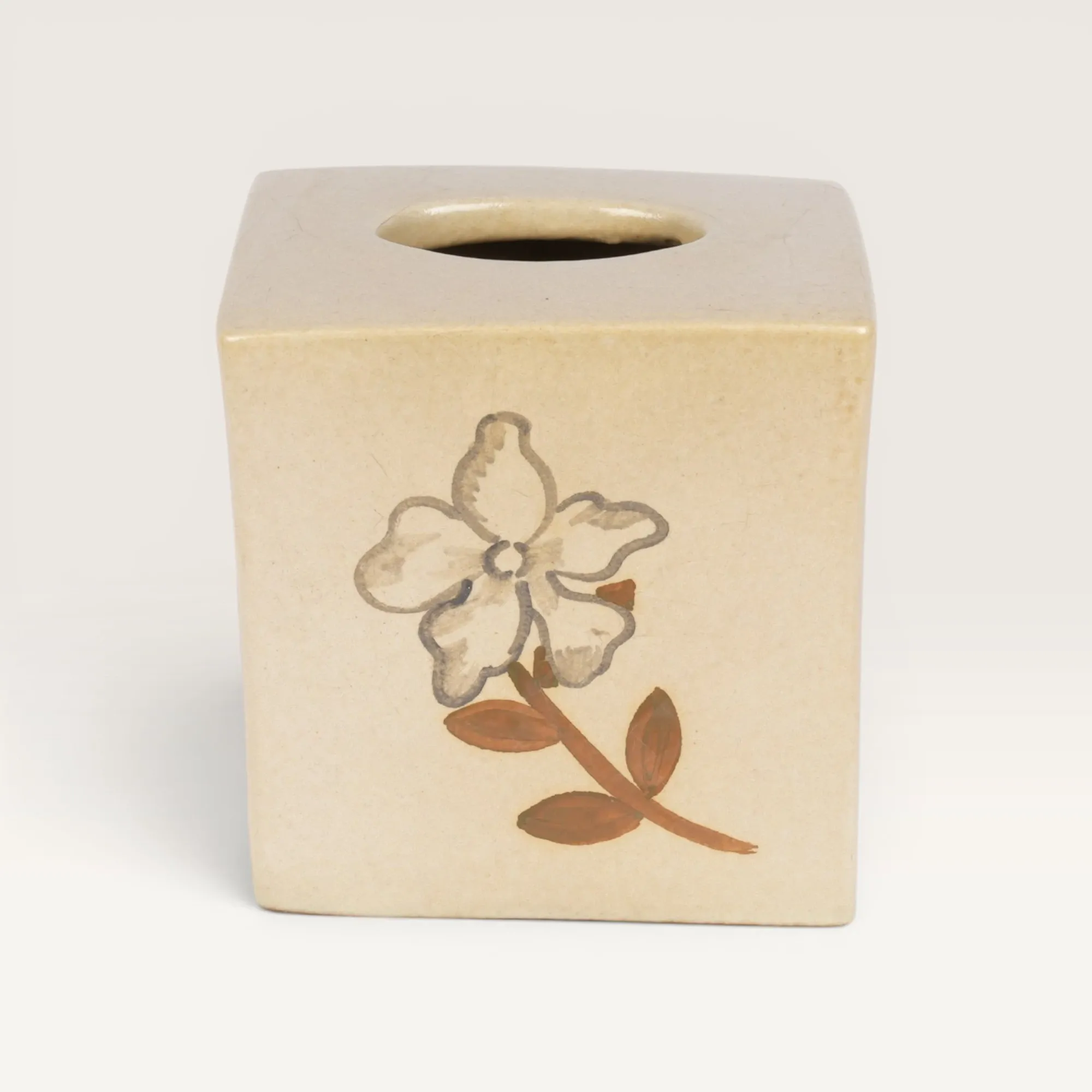 Handmade Ceramic Tissue Box with Custom Size Options for Home Decor