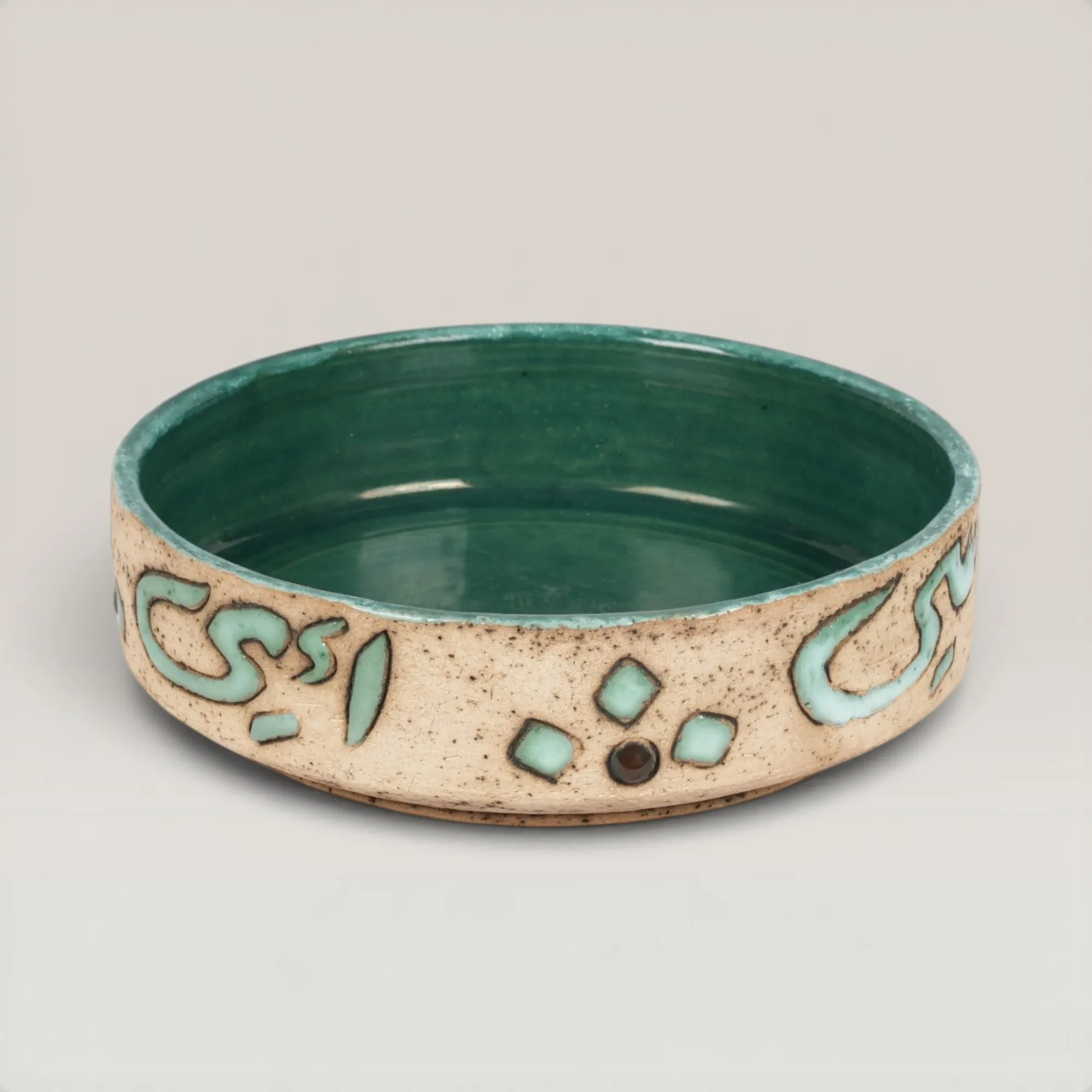 Handmade Ceramic Antique Serving Bowl with Custom Size Options