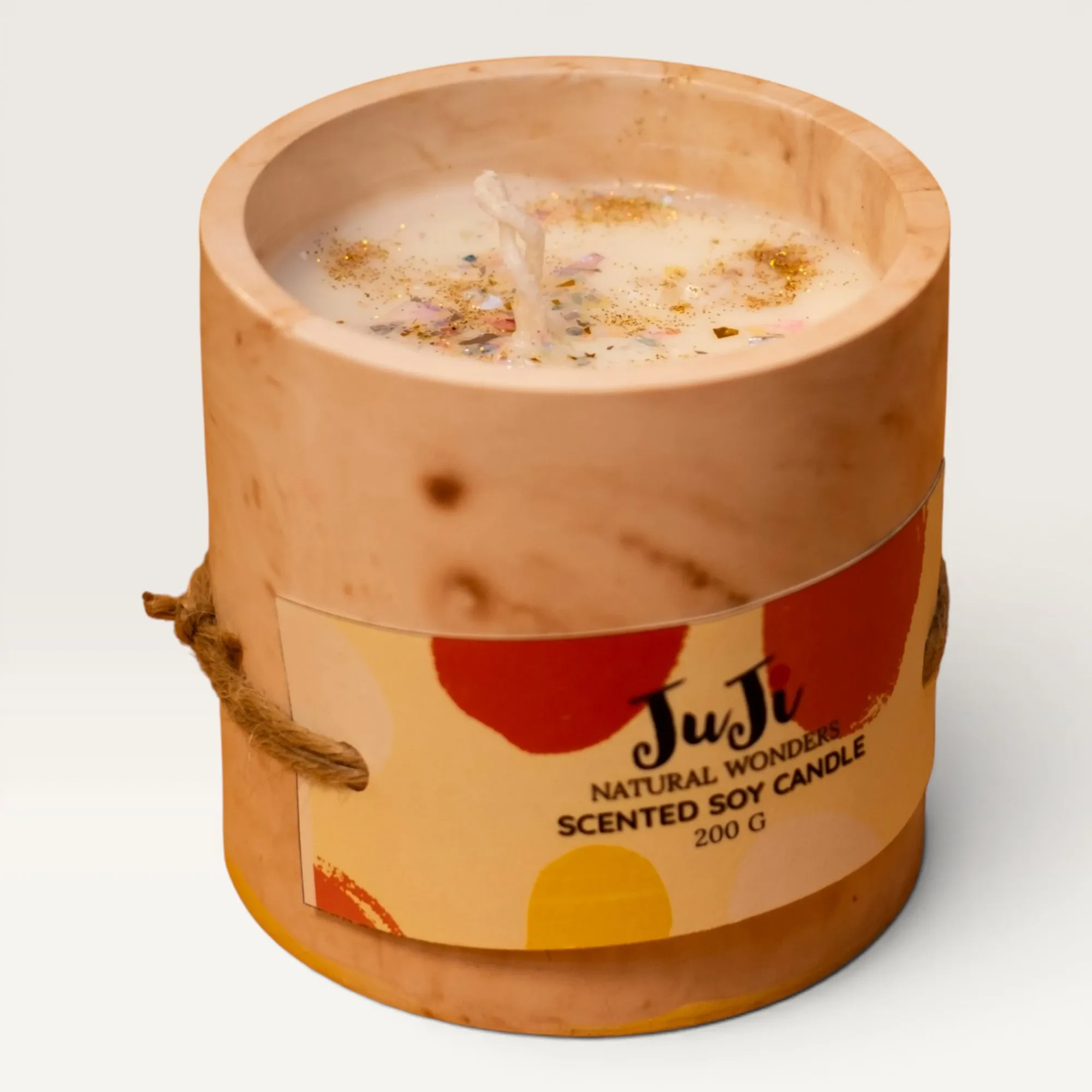 Handmade Natural Wax Gift Candle Cup in Taupe – 230 g