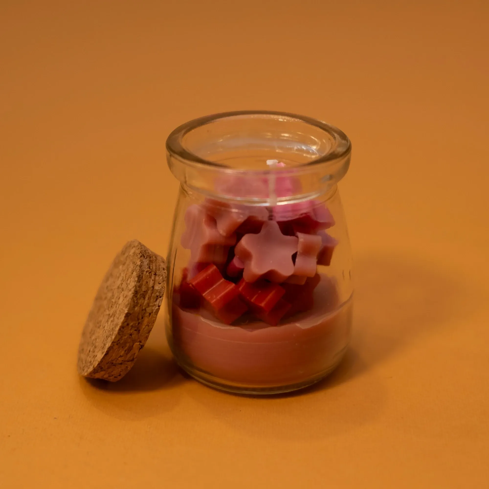 Handmade Mini Star Filled Glass Candle Cup – 70 g