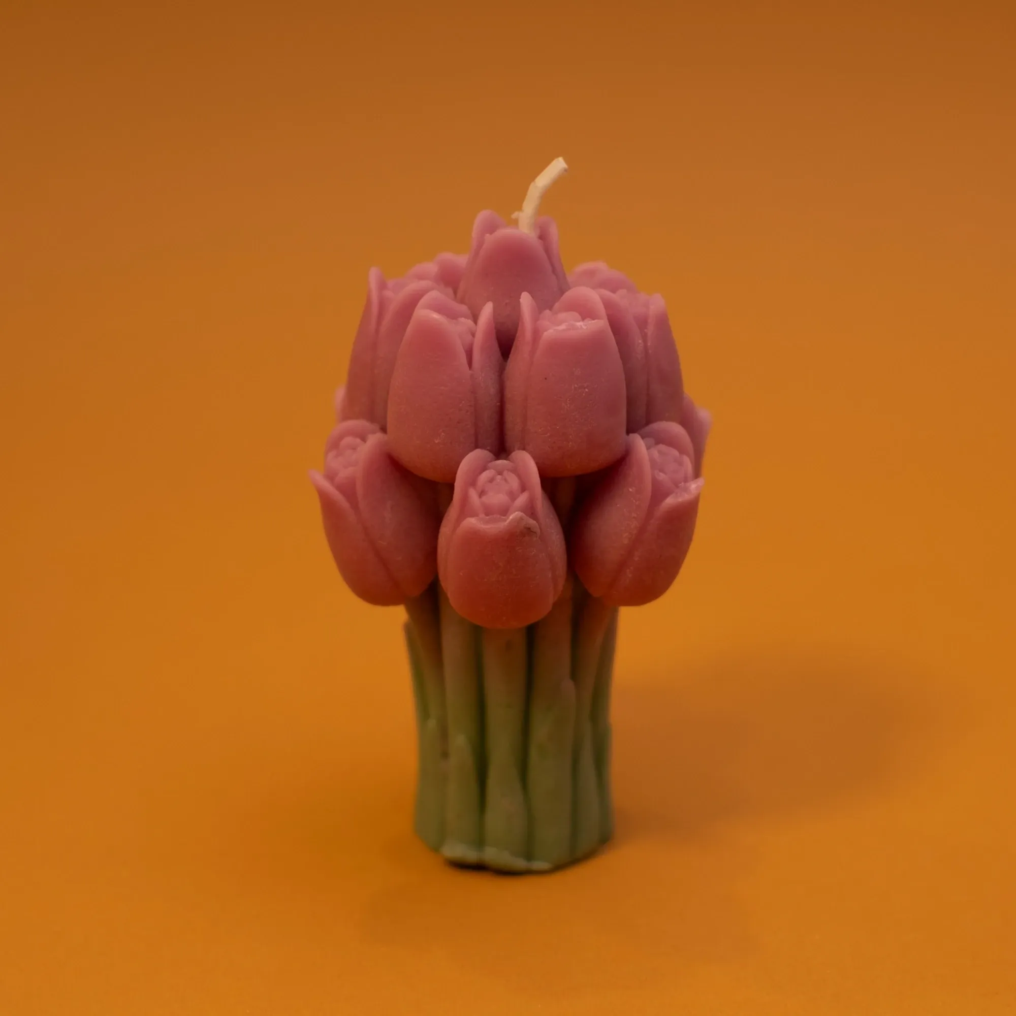 Handmade Tulip Bouquet Candle in Purple – 90 g for Home Décor and Gifting