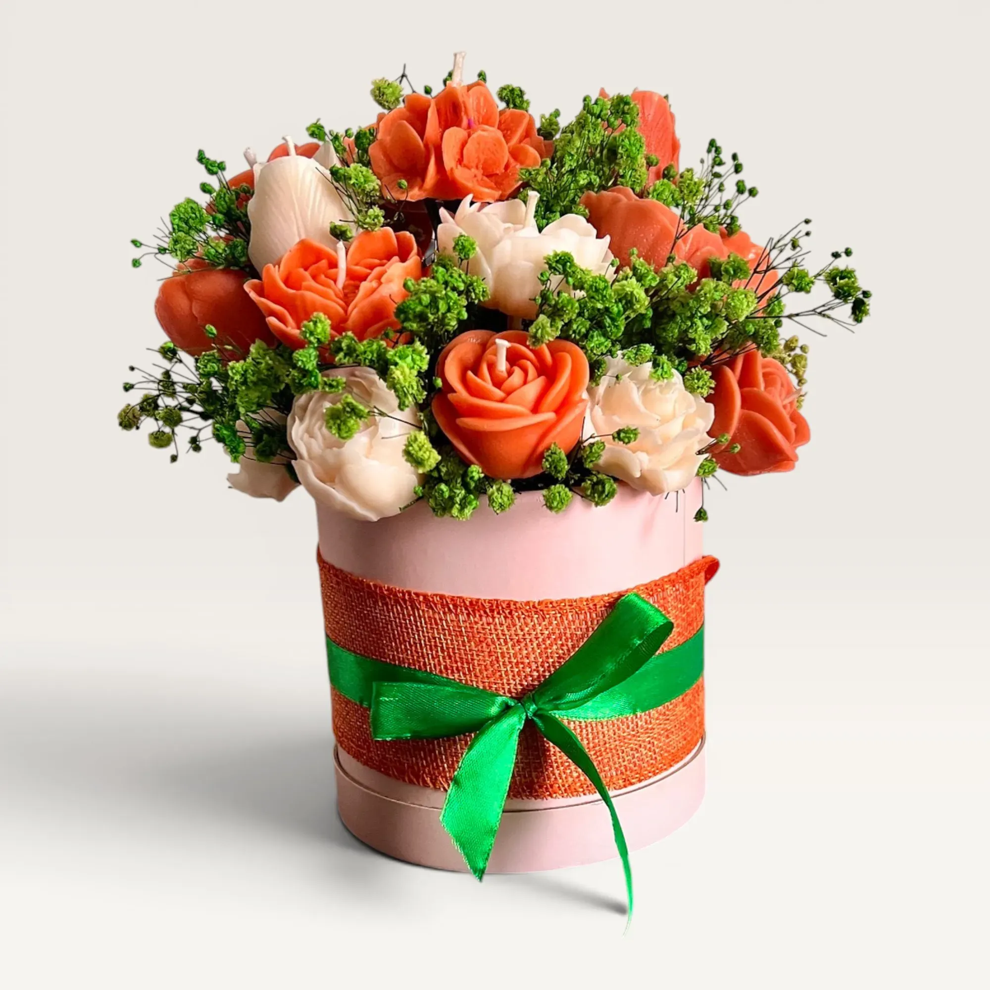 Handmade Scented Candle Flower Bouquet Arrangement
