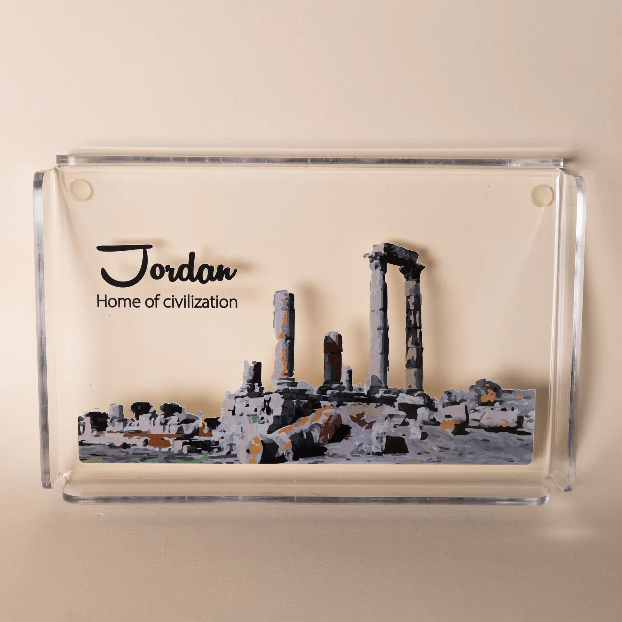 Amman Citadel Clear Acrylic Tray – 15 x 19 cm