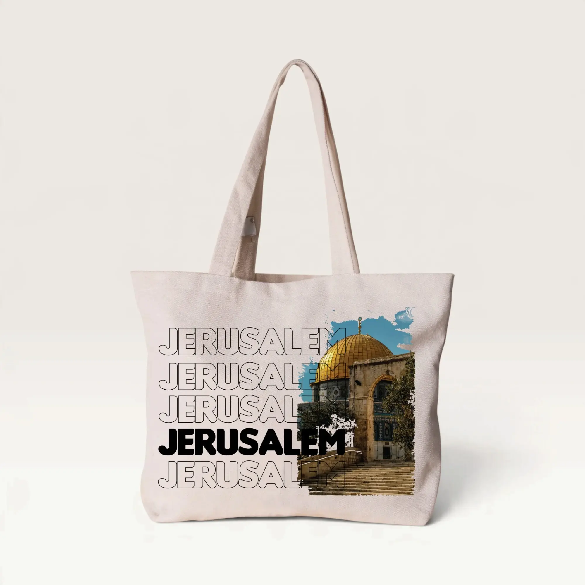 Jerusalem Dome of the Rock Canvas Tote Bag – 42 x 36 cm