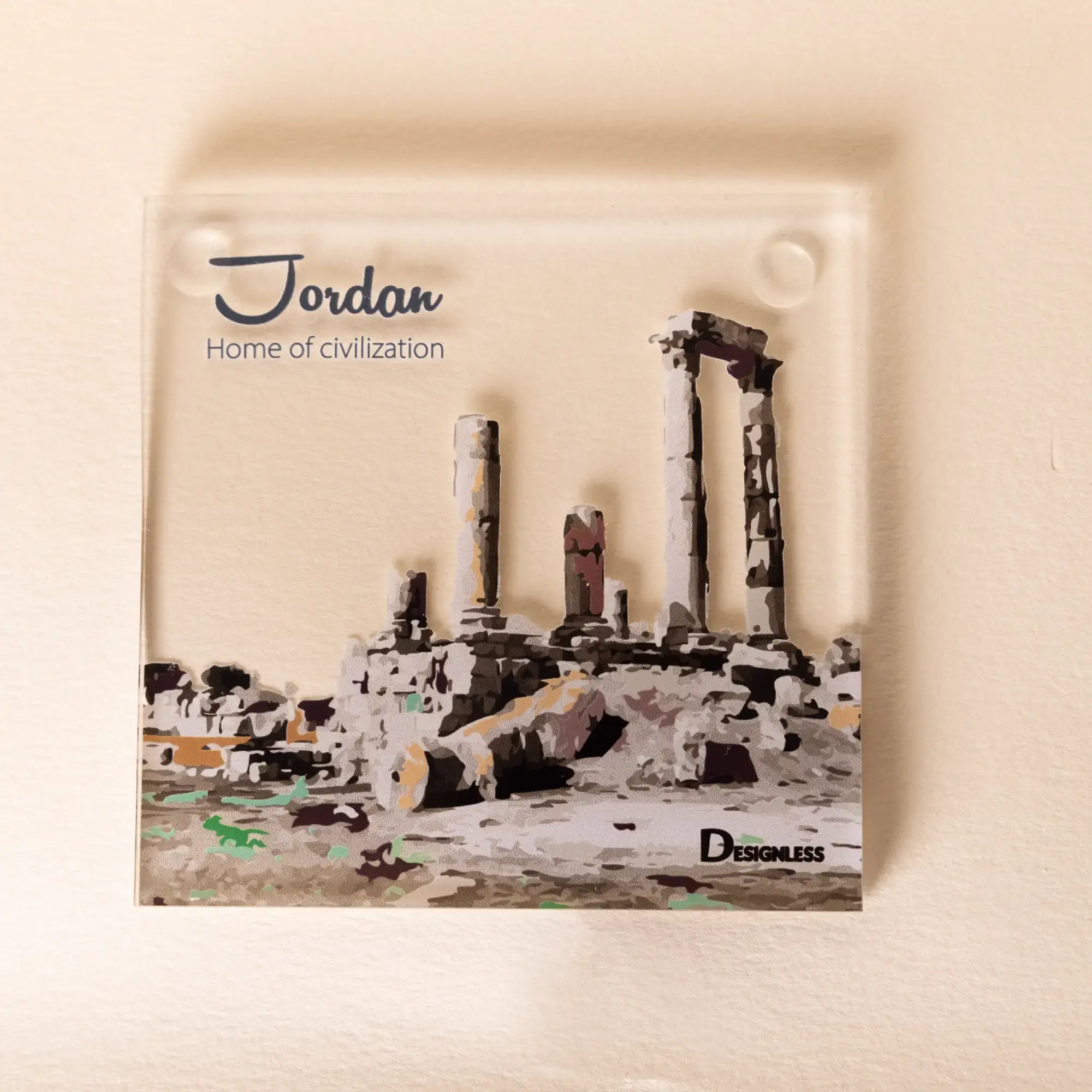 Amman Citadel Acrylic Coaster – 9 x 9 cm