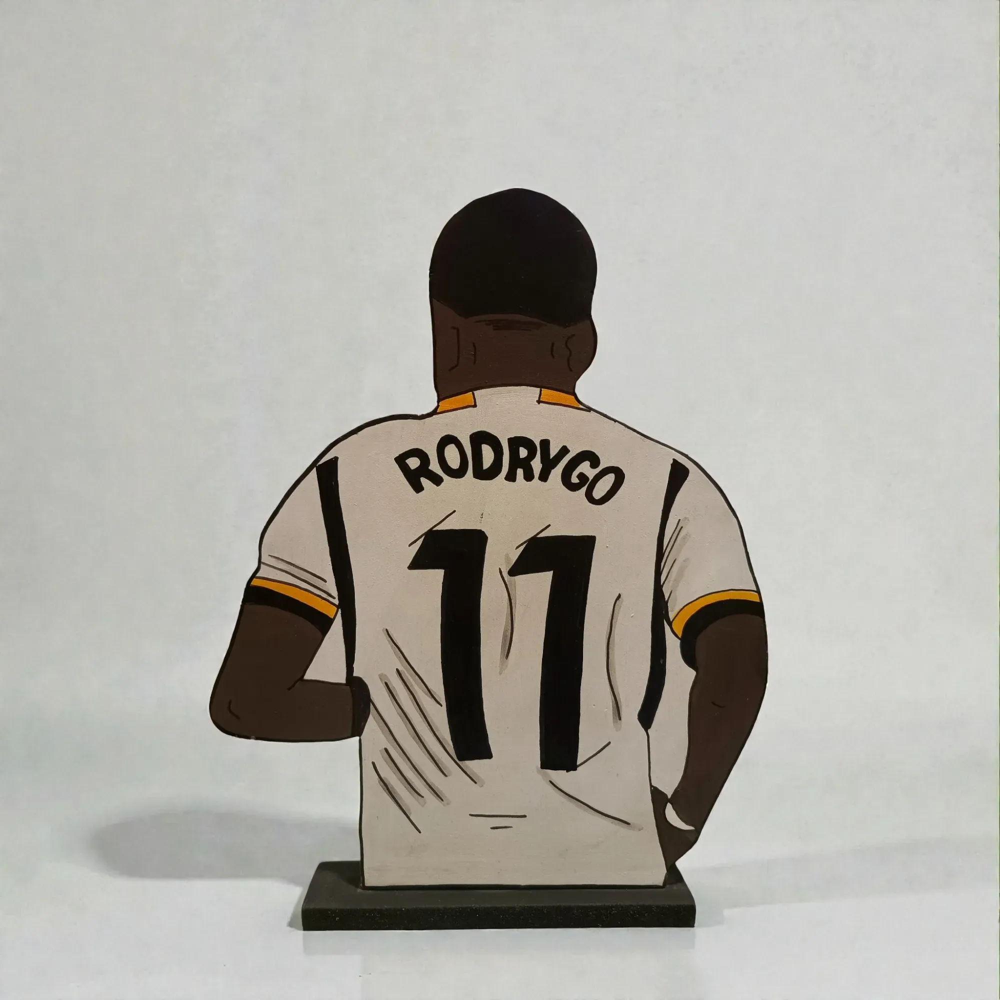 Handcrafted Rodrigo Wooden Football 2D Figure 25x20 cm
