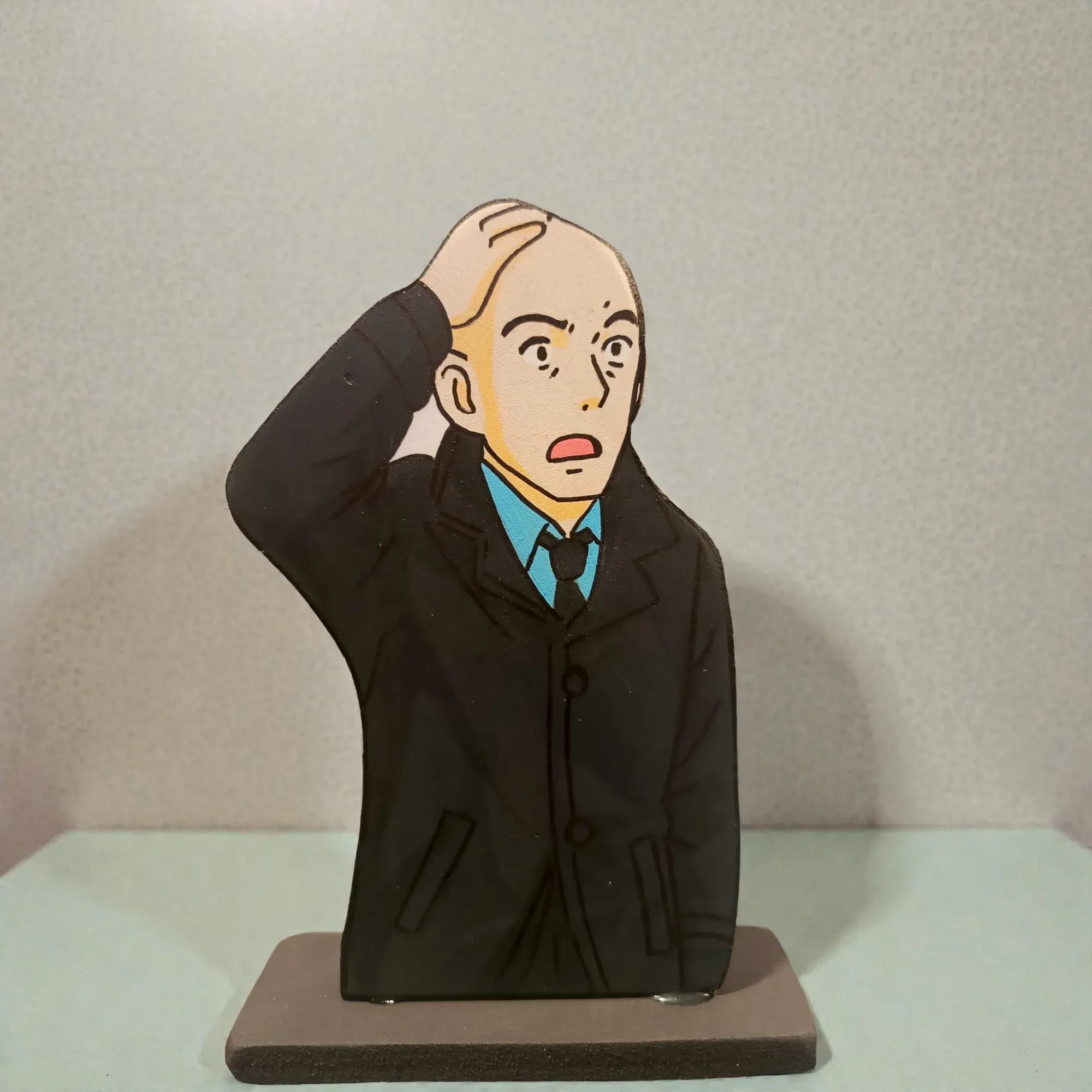 Handcrafted Zinedine Zidane Wooden Football 2D Figure 16x12 cm