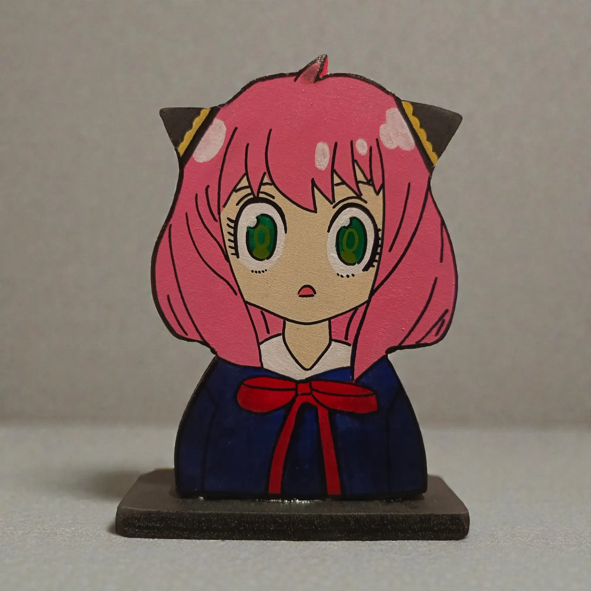 Handcrafted Anya Anime Wooden 2D Figure 14x12 cm