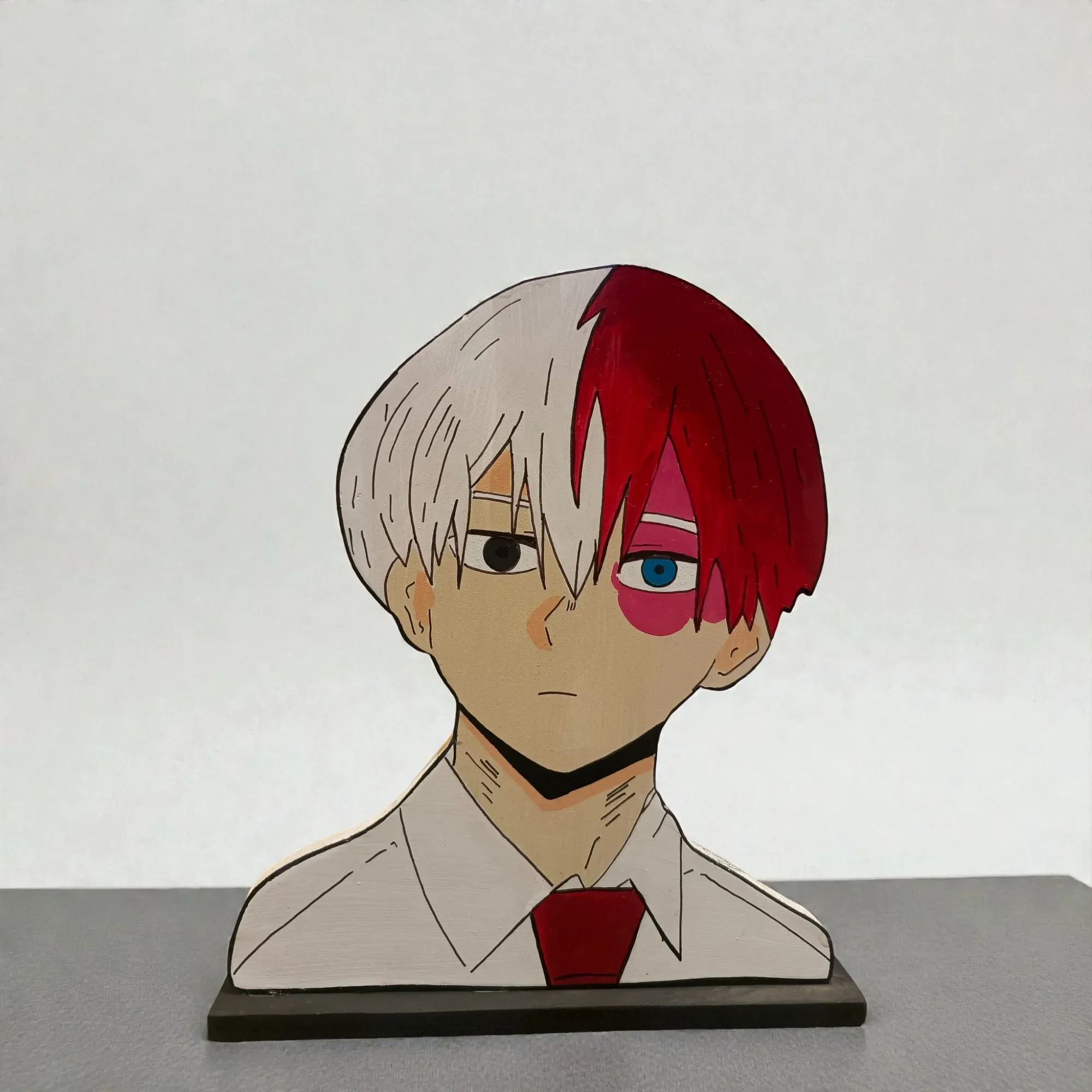 Handcrafted Todoroki Anime Wooden 2D Figure 25x20 cm