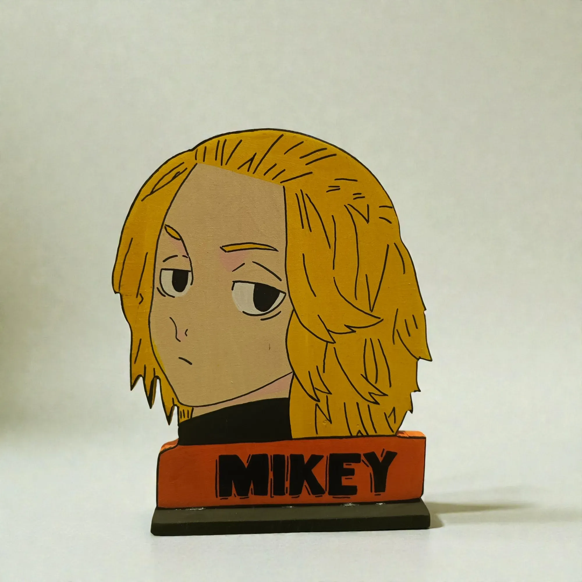 Handcrafted Mikey Anime Wooden 2D Figure 23x17 cm