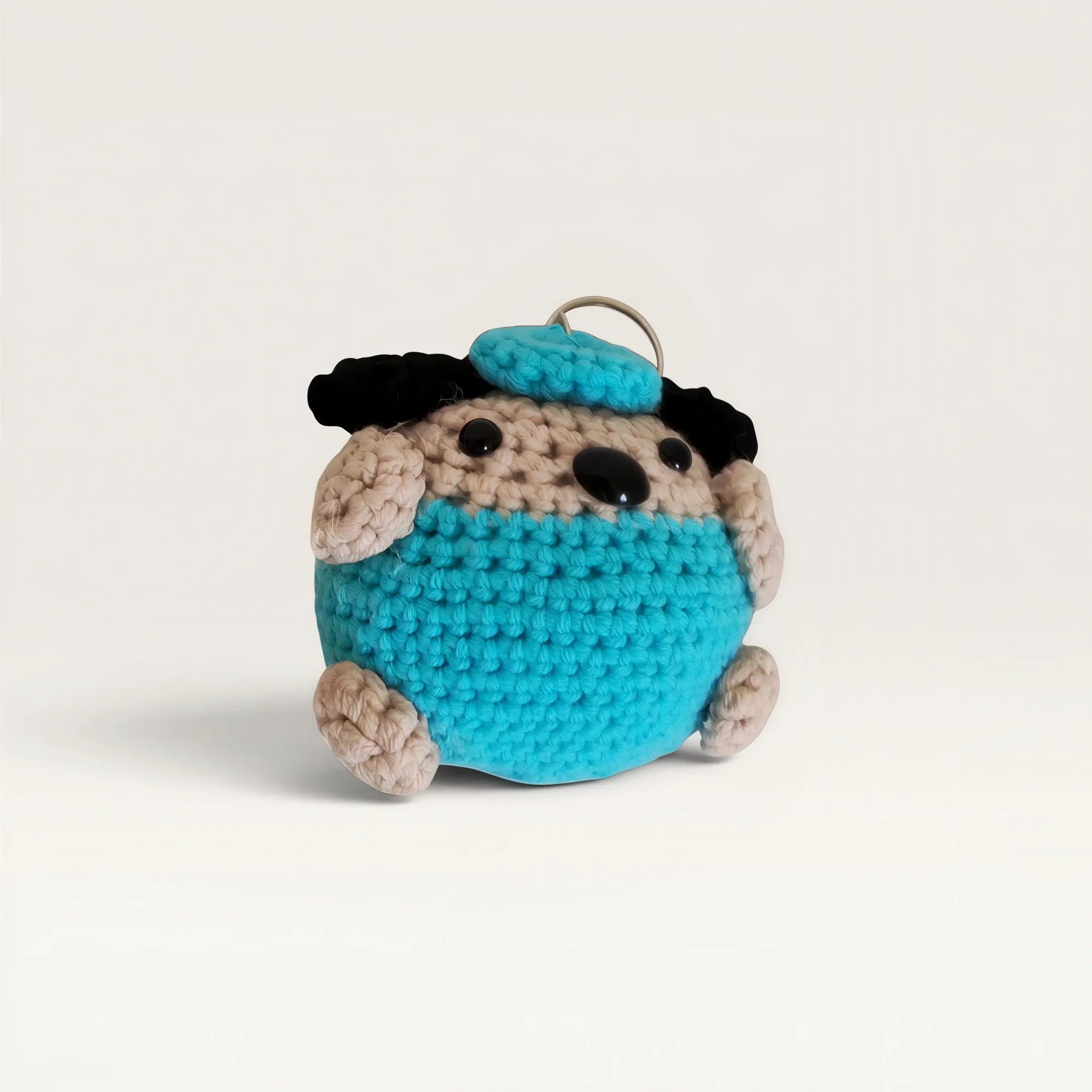 Handmade Crochet Puppy Dog Amigurumi Keychain Bag Charm