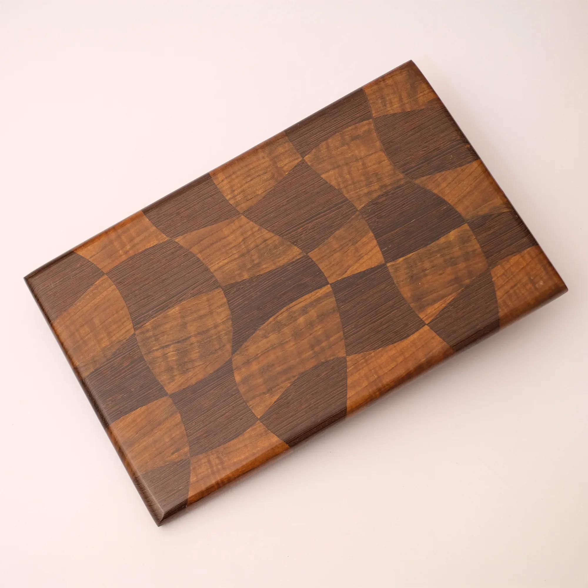 Handmade Palisander and Wenge Wood Serving Board for Artisan Tables