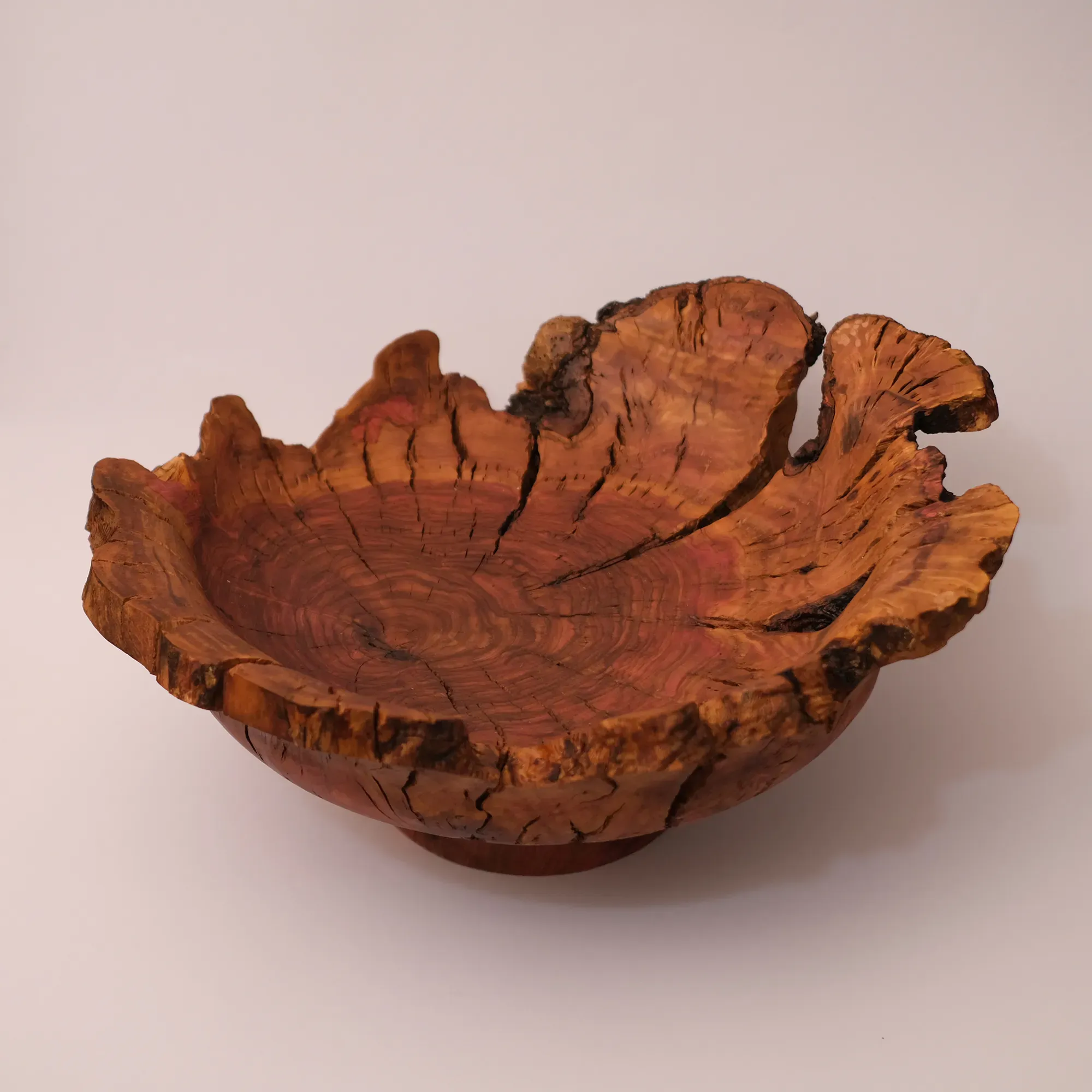 Hand-Turned Mahras Olive Wood Natural Edge Bowl One-of-a-Kind