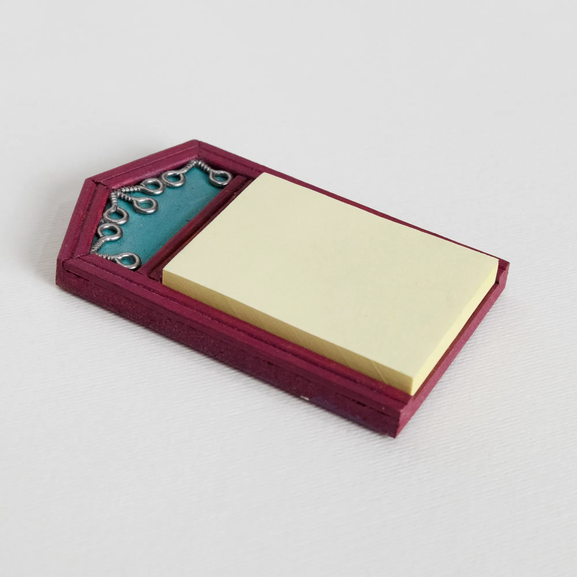 Heritage Gate Magnetic Notepad with Teal Roof Detail - 8 x 5 cm