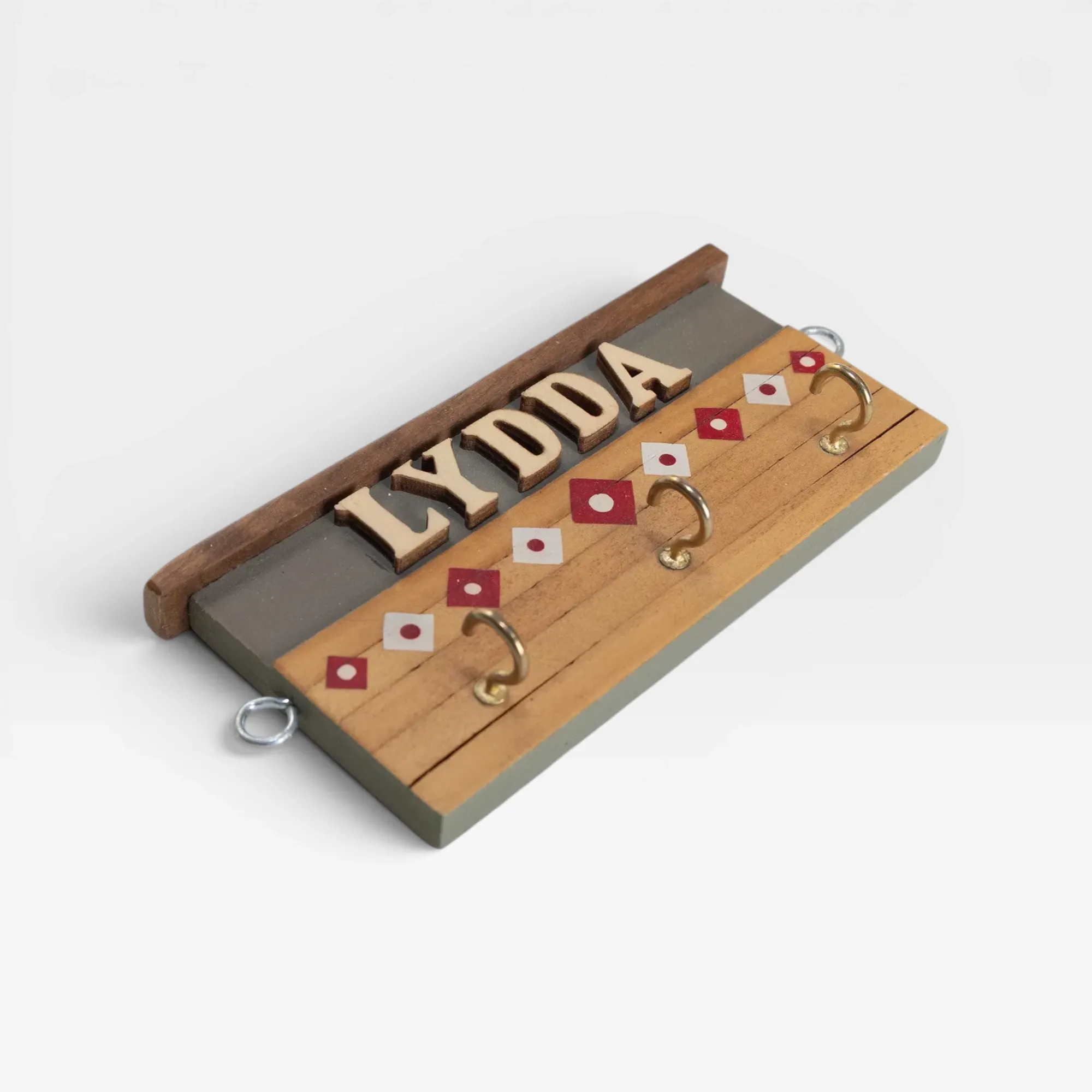 Personalized Wooden City Name Wall Key Holder - Lydda Design