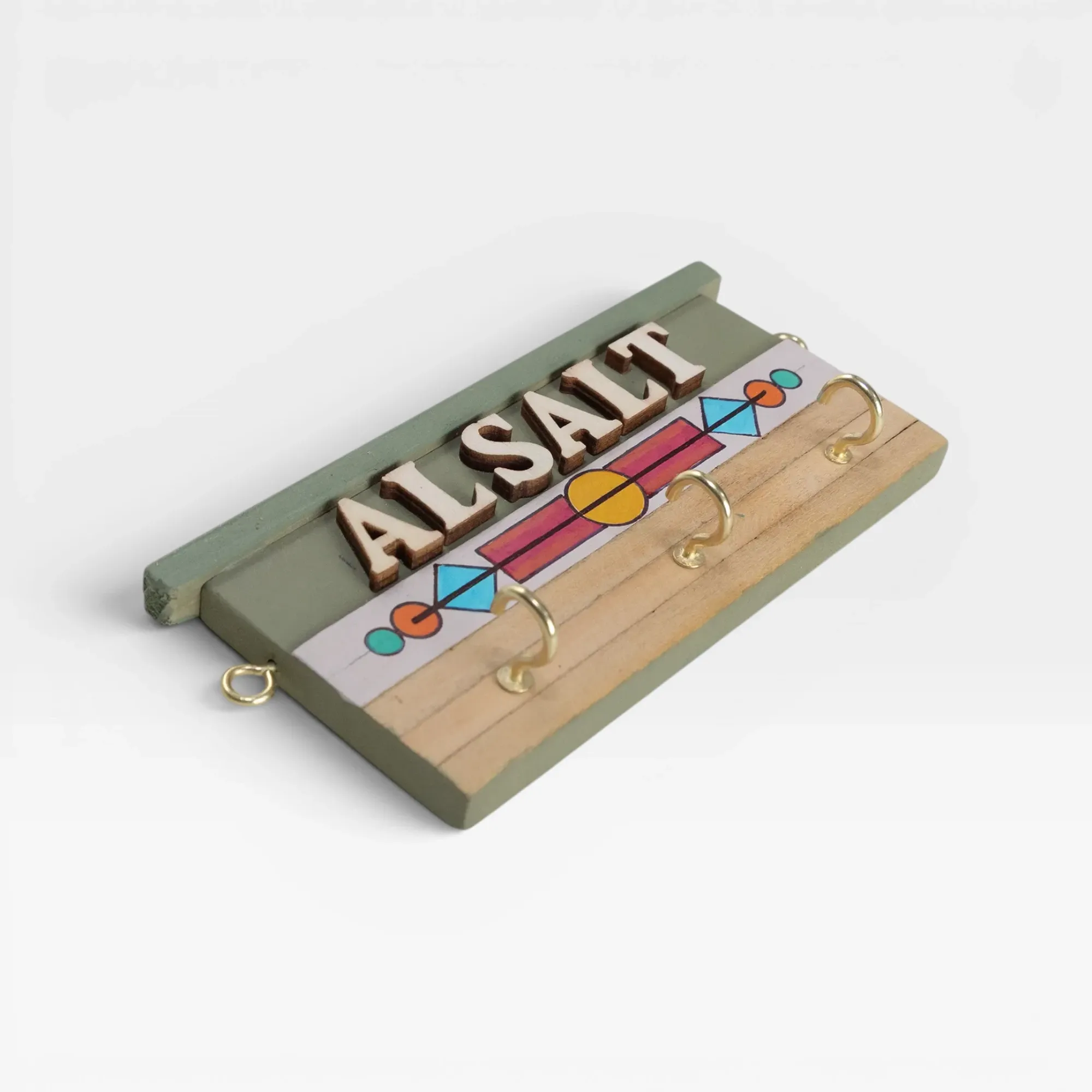 Personalized Wooden City Name Wall Key Holder - Al Salt Design