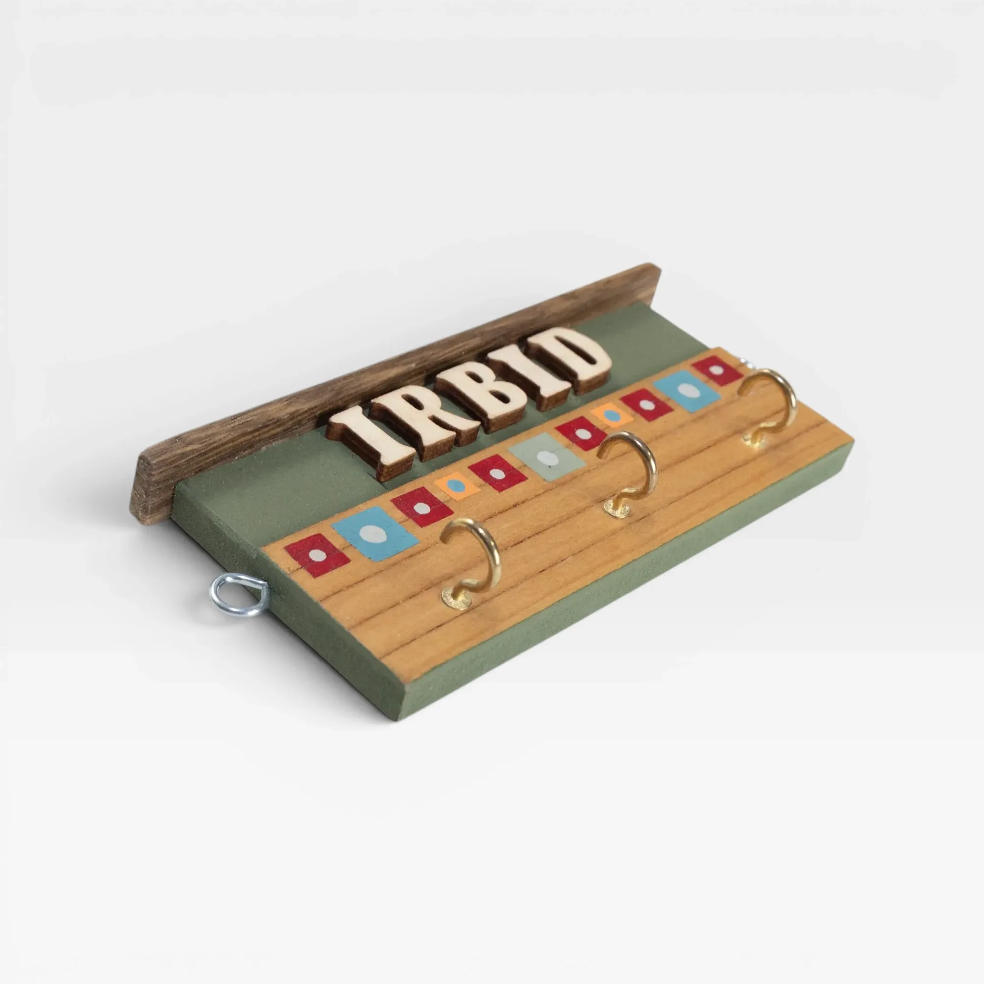Personalized Wooden City Name Wall Key Holder - Irbid Design