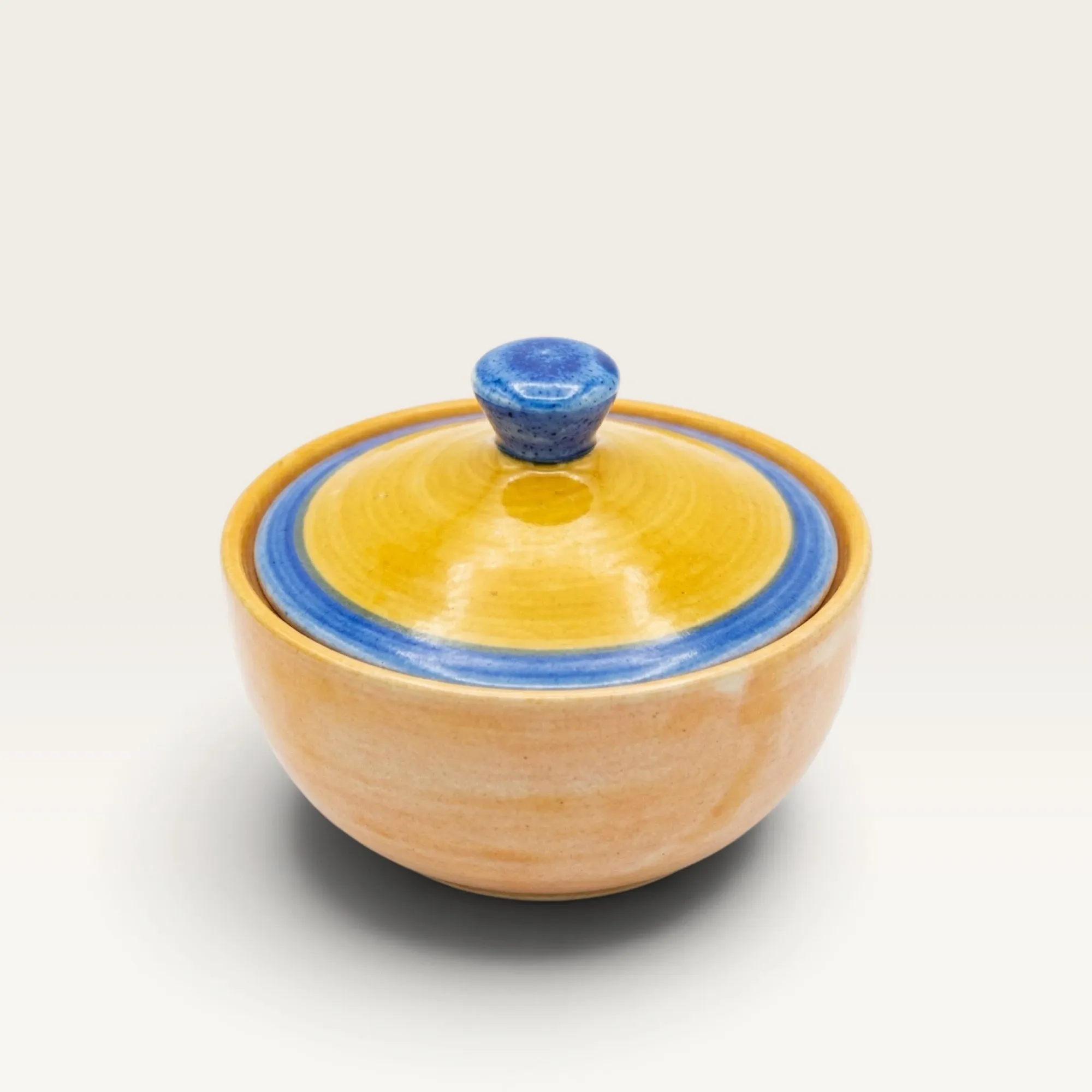Handmade Colored Ceramic Sugar Bowl for Table Serving