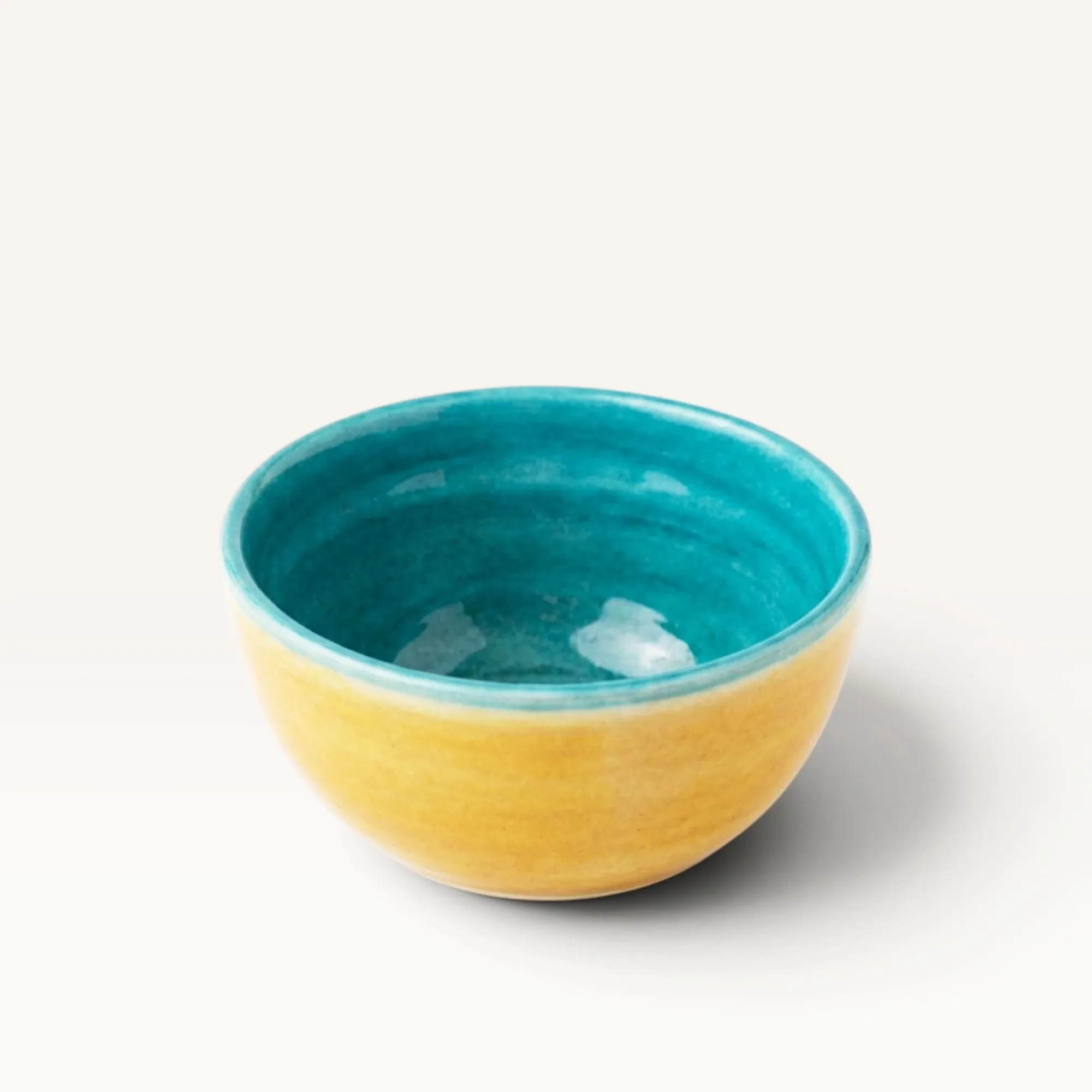 Handmade Yellow Ceramic Bowl for Snacks and Serving
