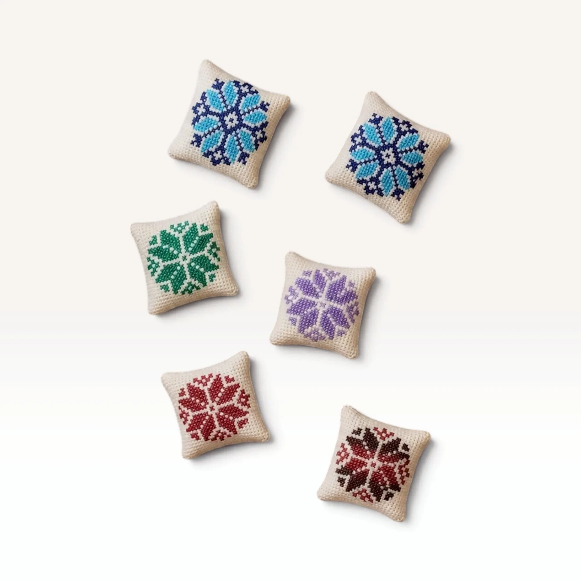 Handmade Embroidered Heritage Magnet with Colorful Motifs