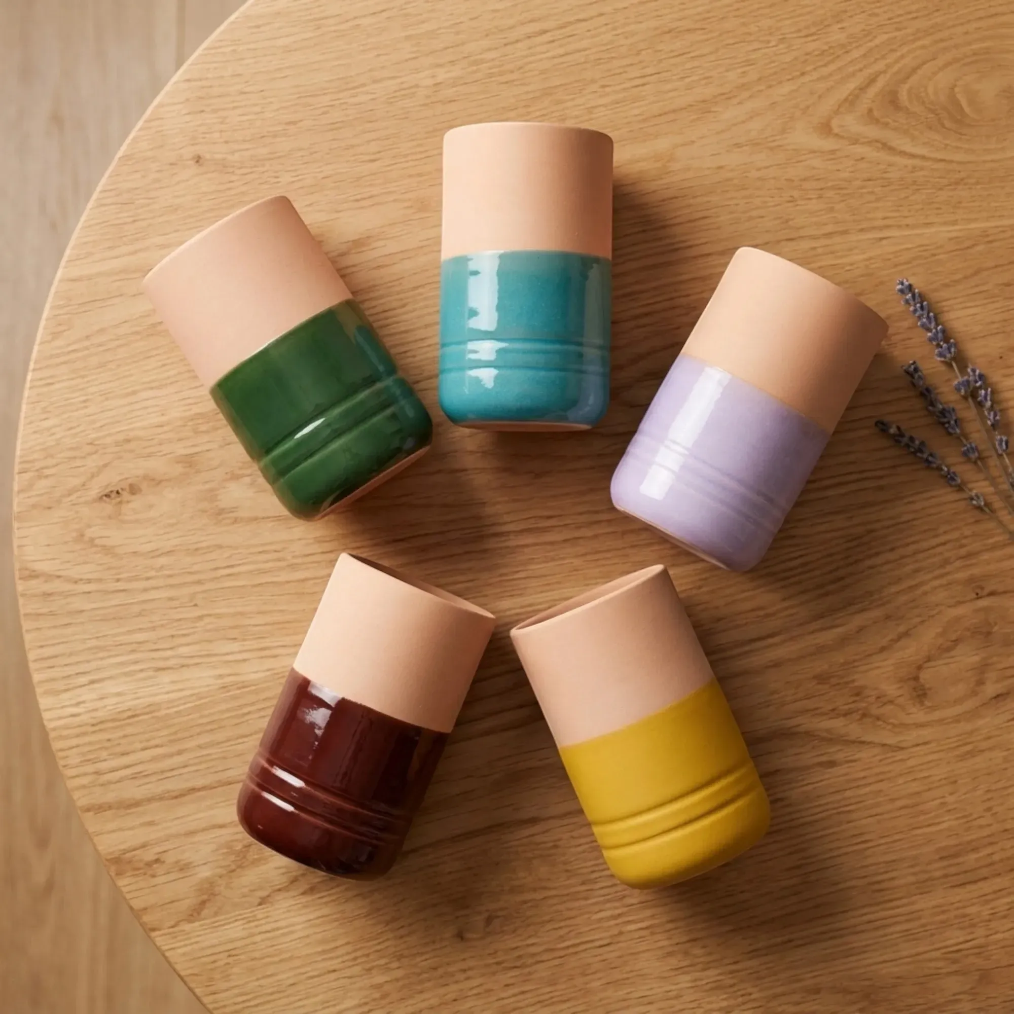 Handmade Clay Alkaline Water Cup Multicolor Ceramic 200ml
