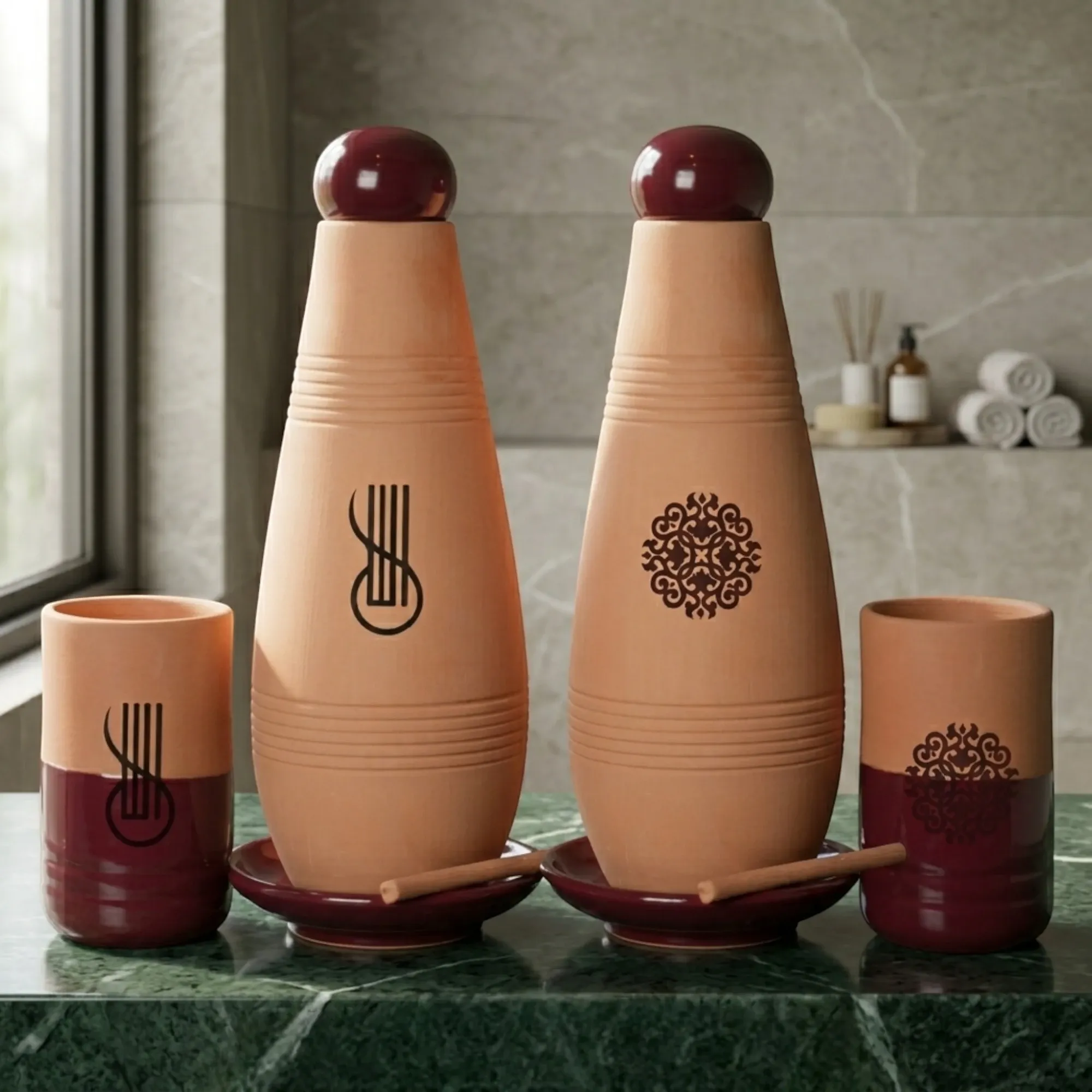 Alkaline Maroon Terra VIP Set Black Print Options 950ml