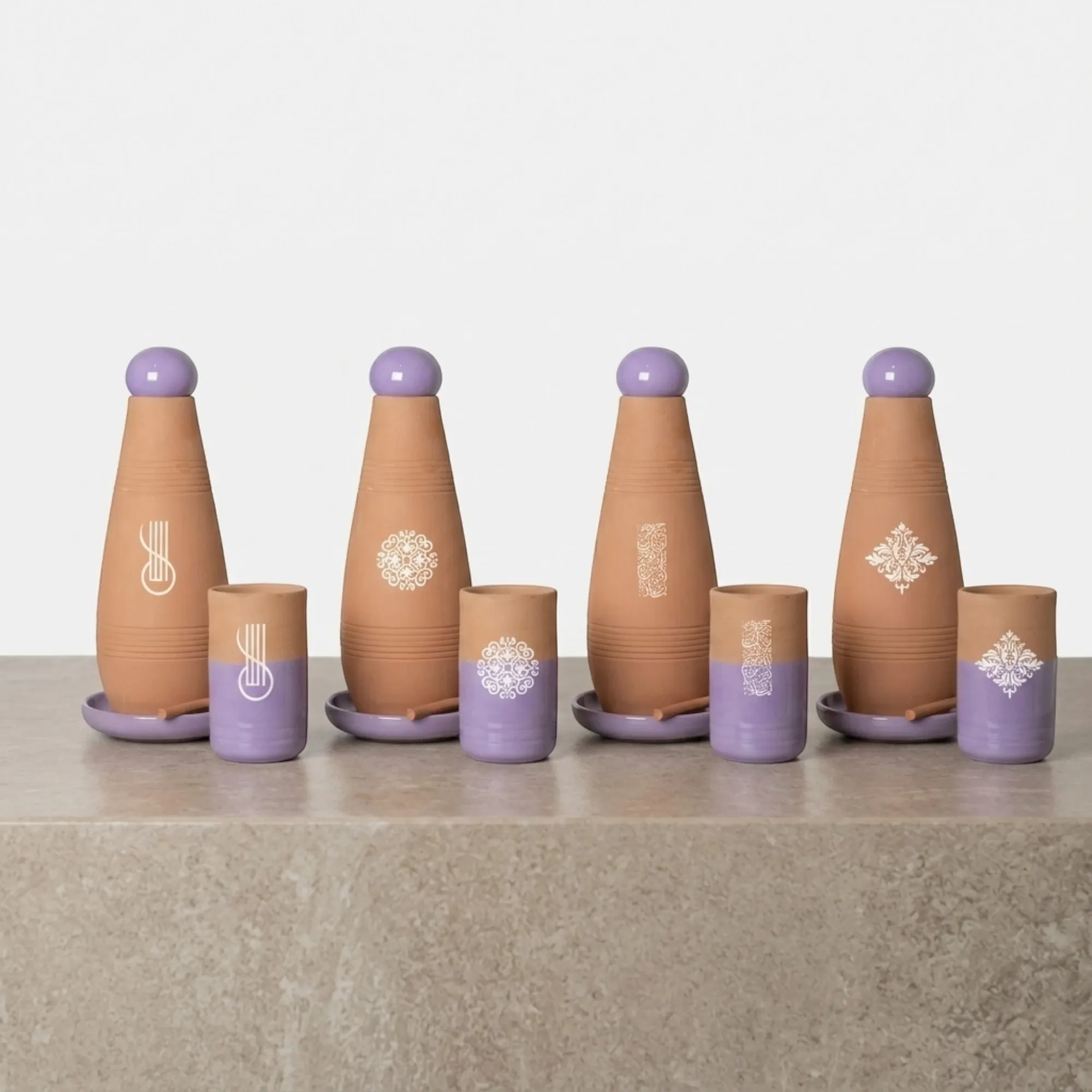 Alkaline Terra Purple White VIP Set 950ml (Calligraphy or Pattern)