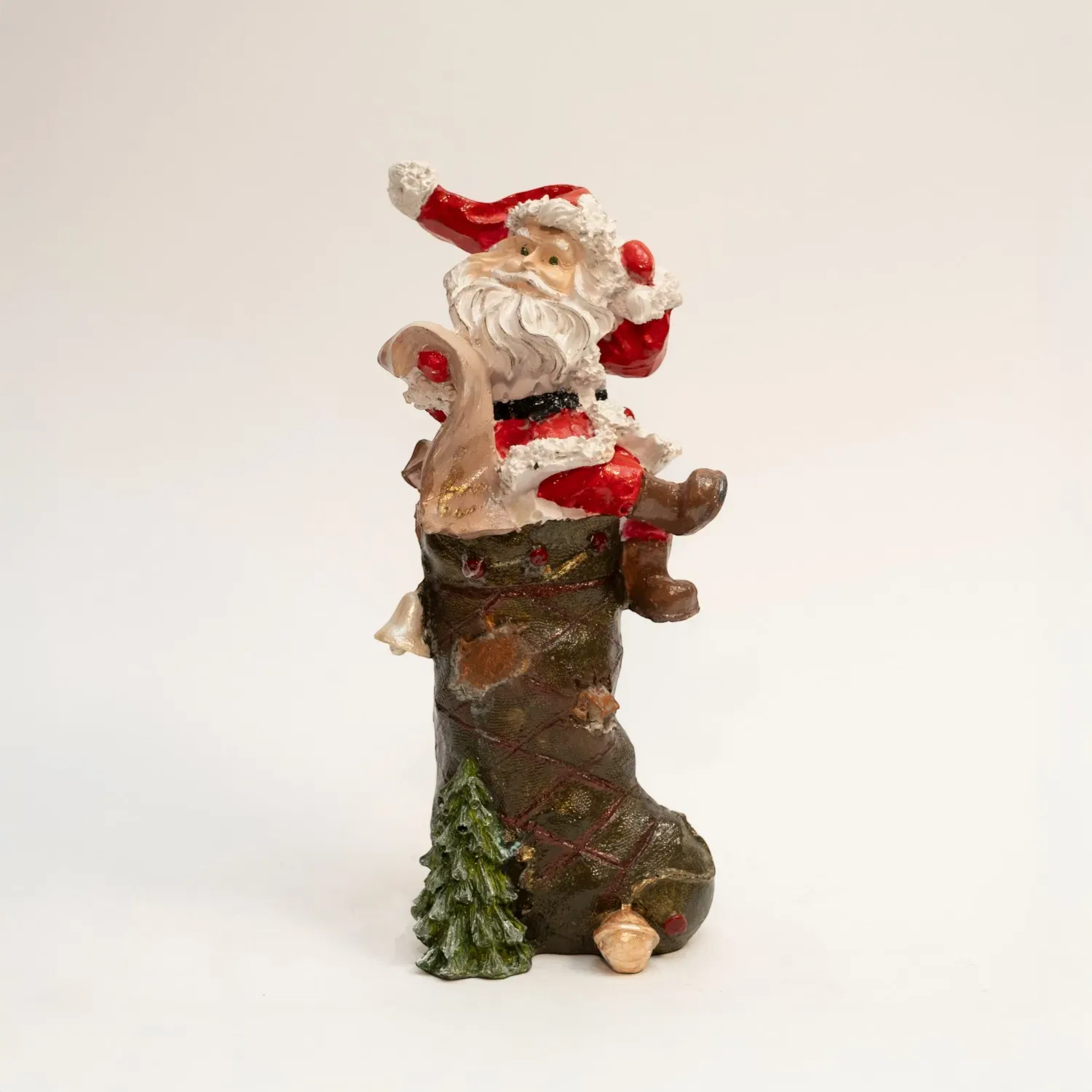 Santa’s Shoe Stop – Holiday Gypsum Marble Decor Sculpture – 20x7 cm