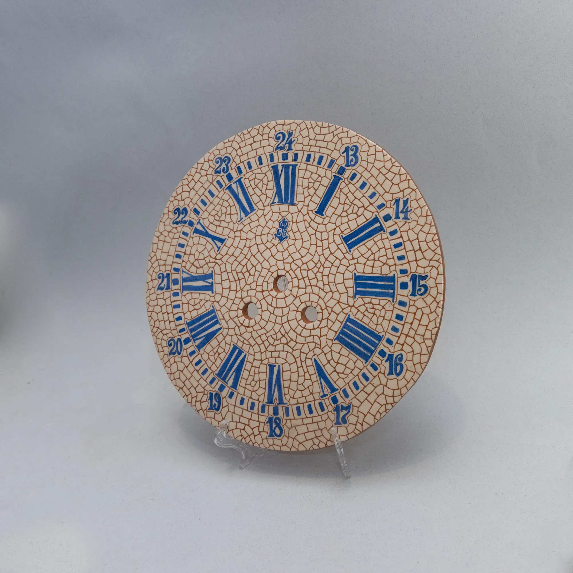 Handmade Ceramic Wall Clock – Mosaic Art Decorative Design – 25 cm