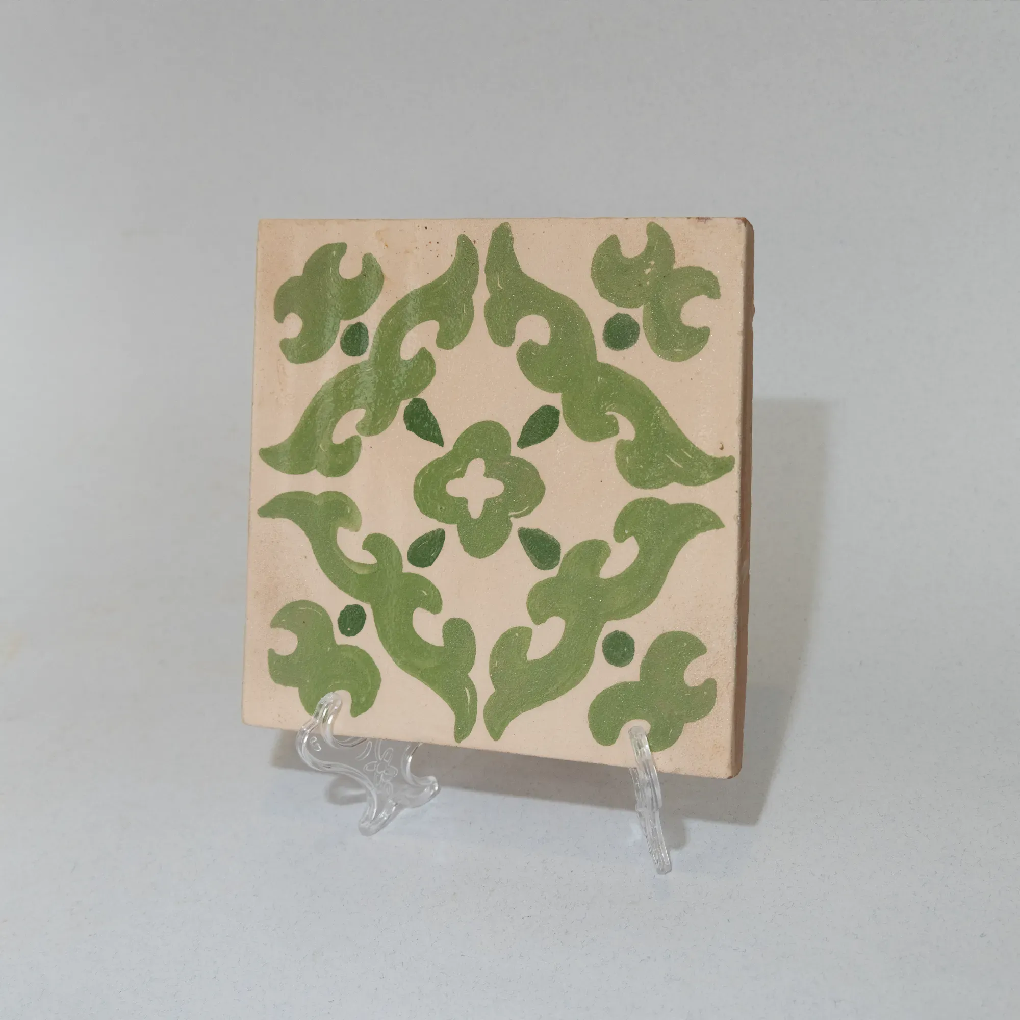 Handmade Ceramic Cup Coaster – Mosaic Art Decorative Finish – 10x10 cm