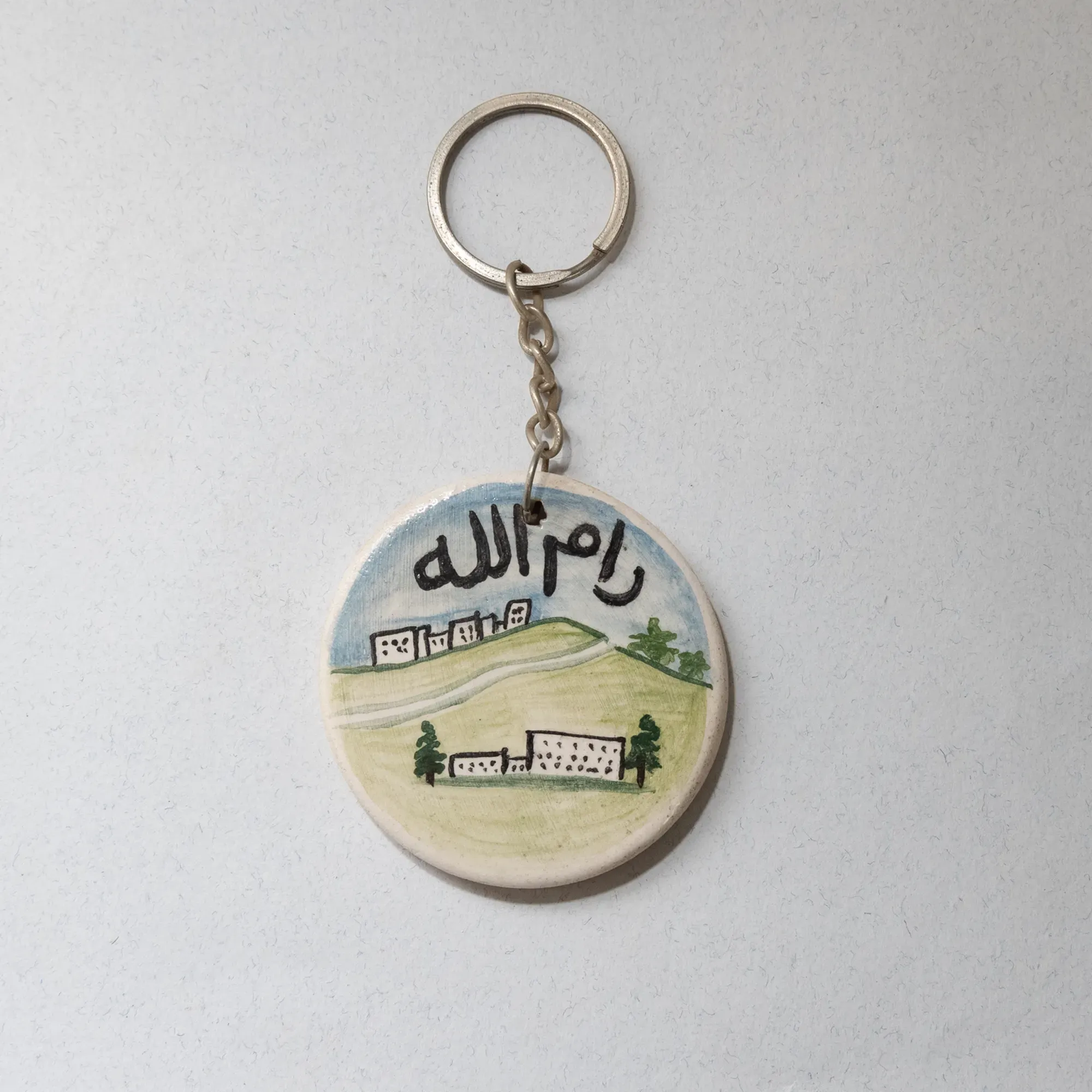 Handmade Ceramic Keychain – Handmade Mosaic Art – 5 cm Diameter