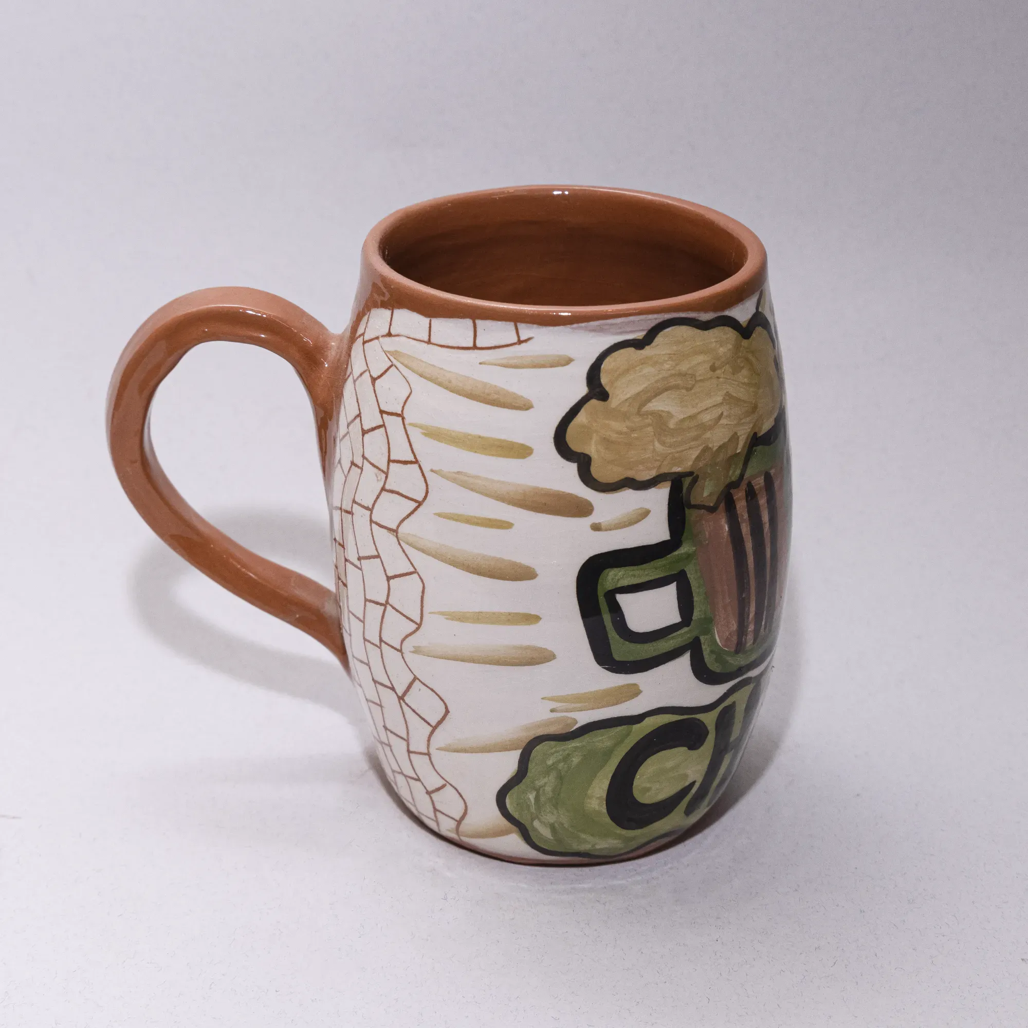Precision Handmade Ceramic Mug – Food-Safe Artisan Mosaic Art Design