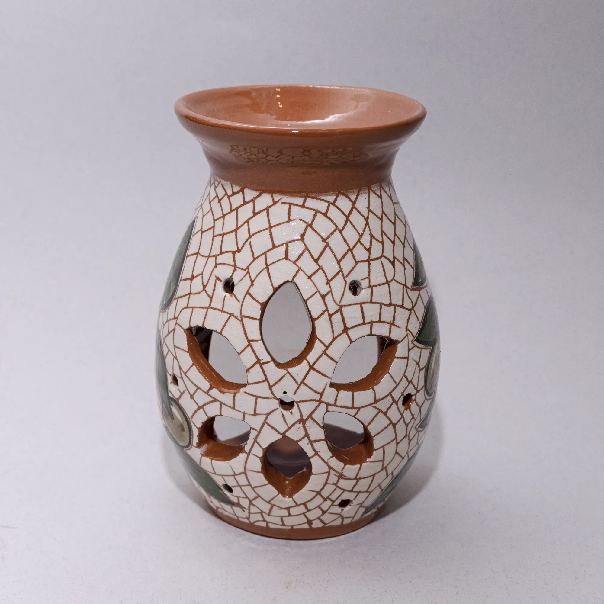 Handmade Ceramic Aromatic Incense Burner – Decorative Mosaic Art