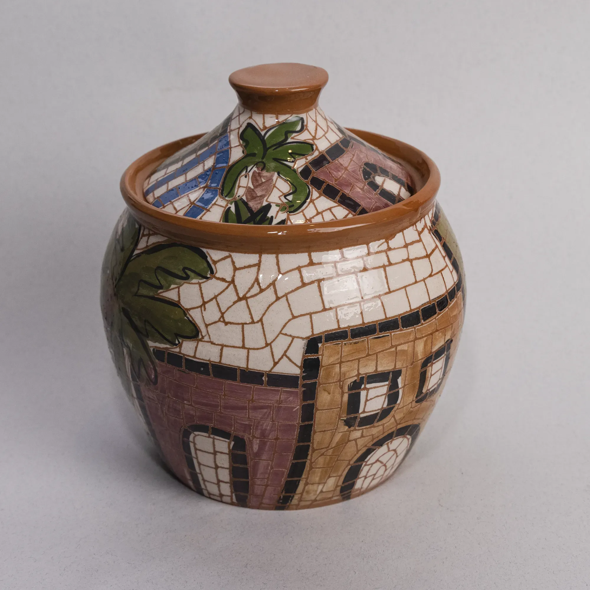 Handmade Ceramic Storage Jar for Coffee, Sugar & Salt – Mosaic Art