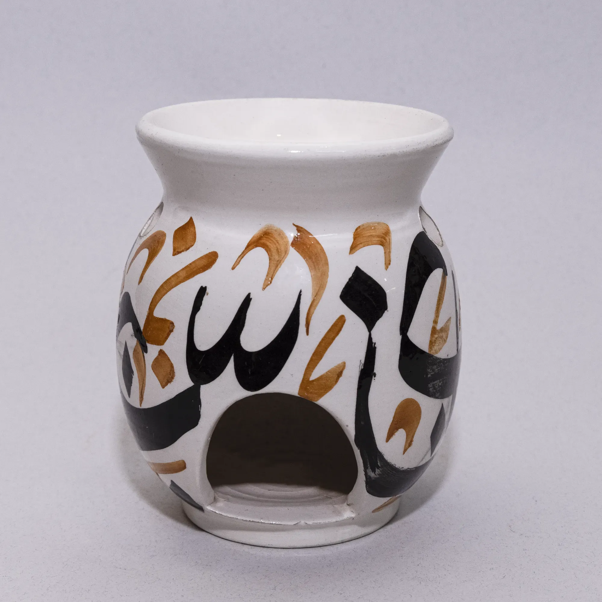 Handmade Ceramic Aroma Burner for Essential Oils – Mosaic Art Finish