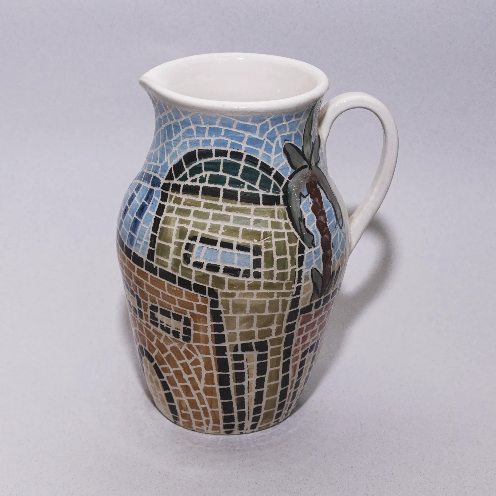 Handmade Ceramic Milk Pitcher – Food-Safe Natural Clay Finish