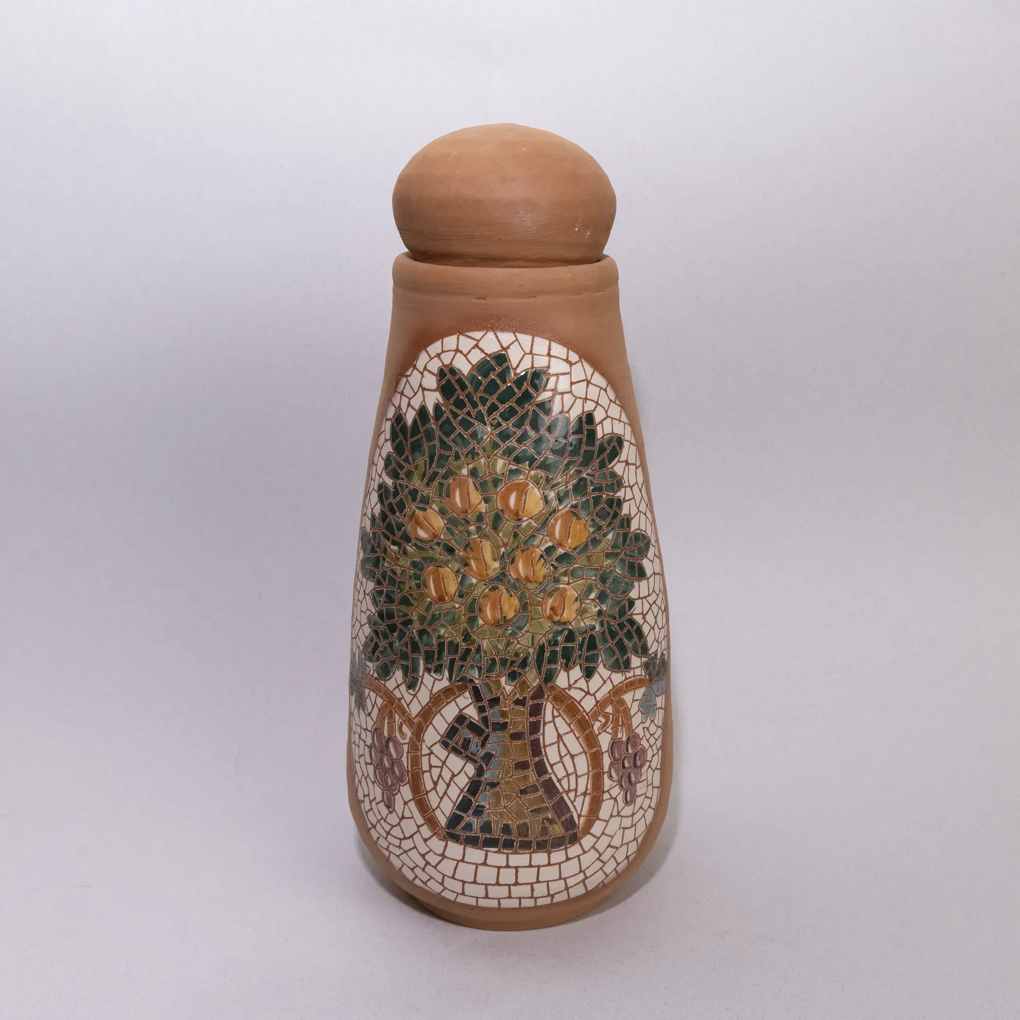 Handmade Ceramic Water Bottle – 1 Liter – Mosaic Art Handmade Finish