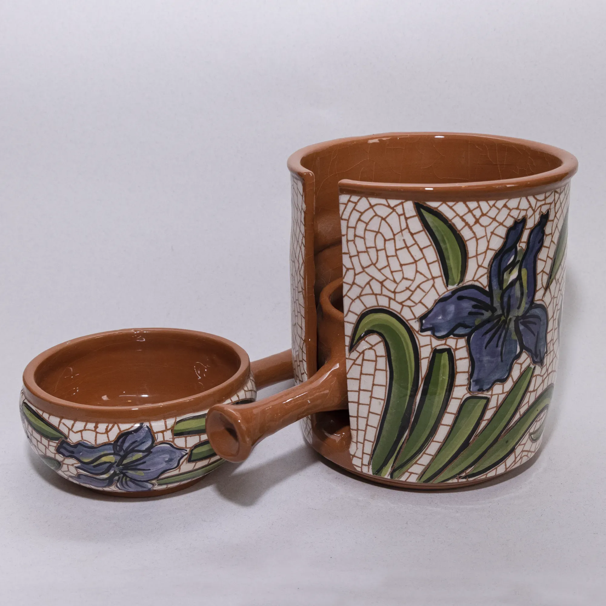 Handmade Ceramic Snack Plate Stand for Hospitality – Mosaic Art