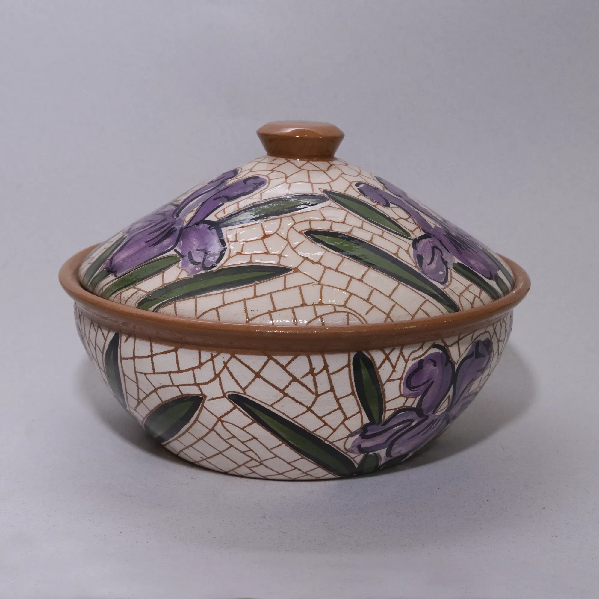 Handmade Ceramic Hospitality Serving Tray – Decorative Design – 22 cm