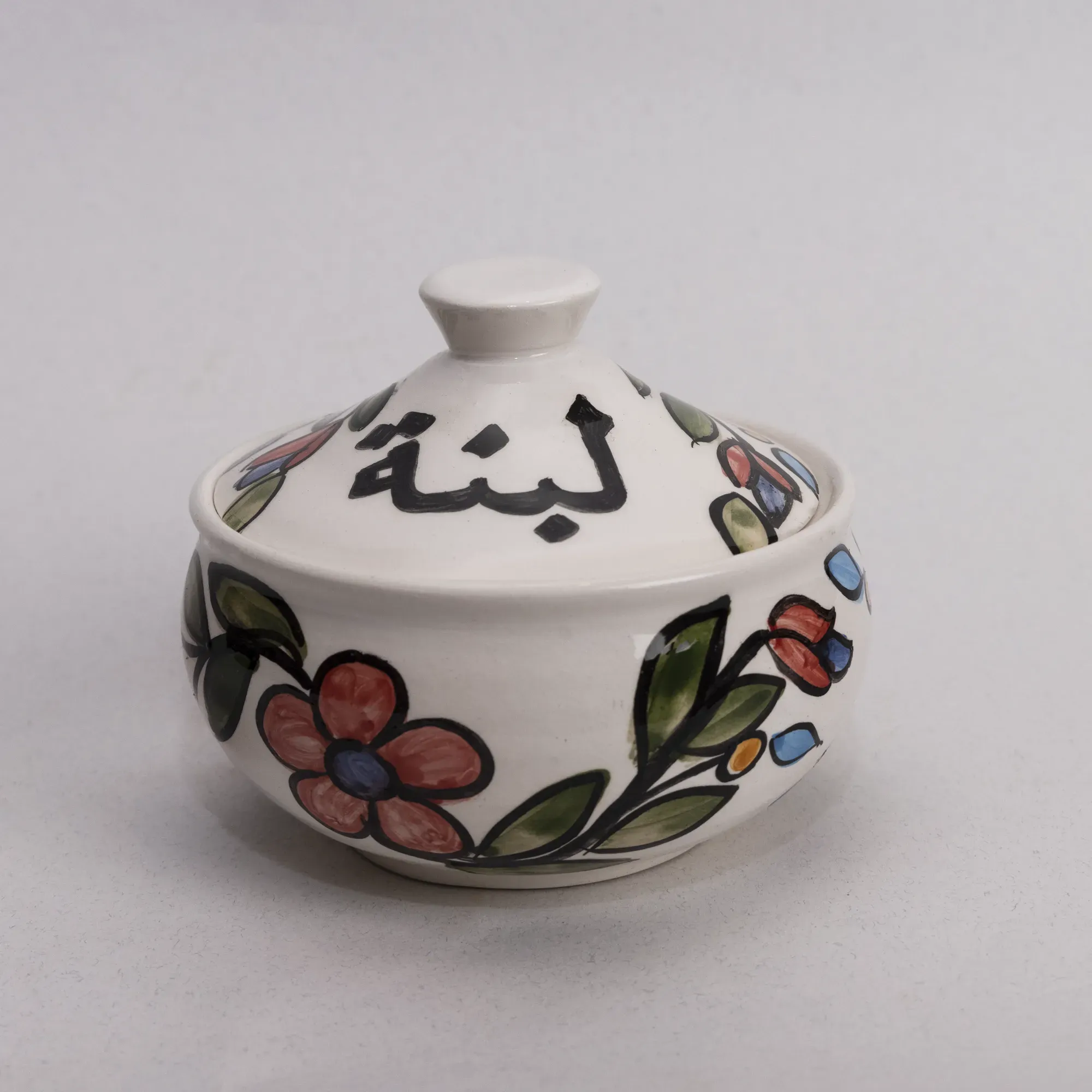 Handmade Ceramic Labneh Table Container – Food-Safe – 10 cm Diameter