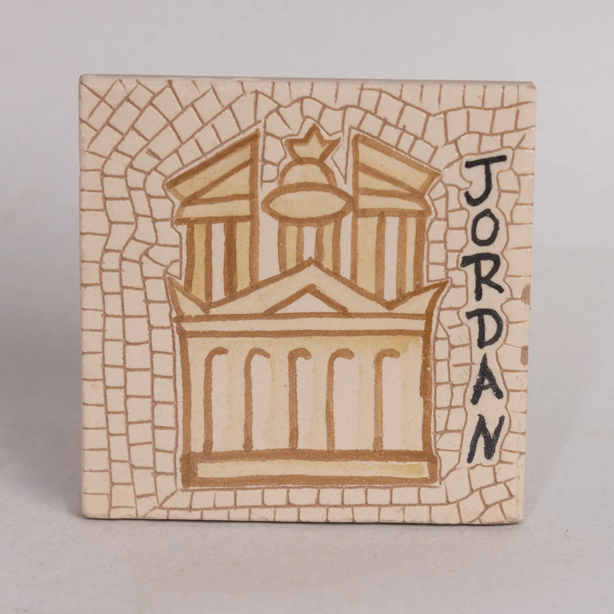 Handmade Ceramic Cup Coasters Set – Mosaic Art Design – 10x10 cm