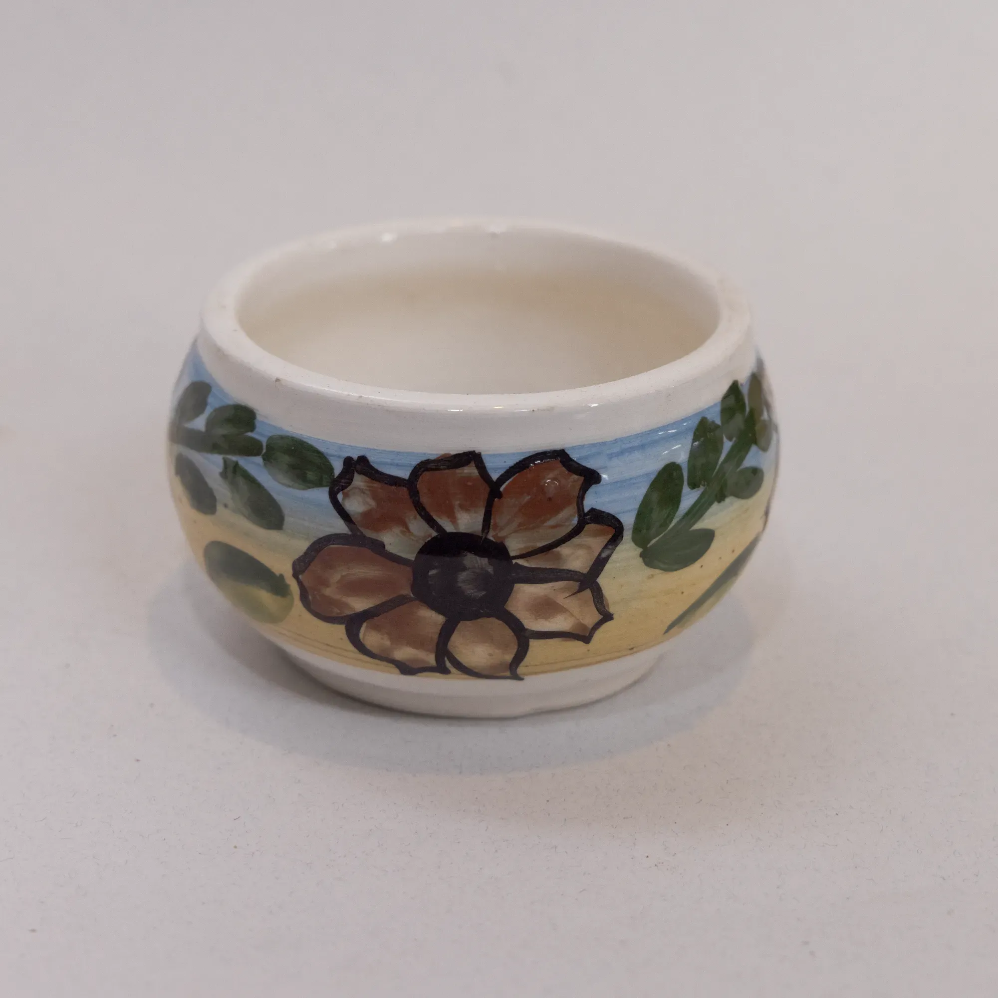 Handmade Ceramic Hosting Snack Plate with Artisan Mosaic Art Finish